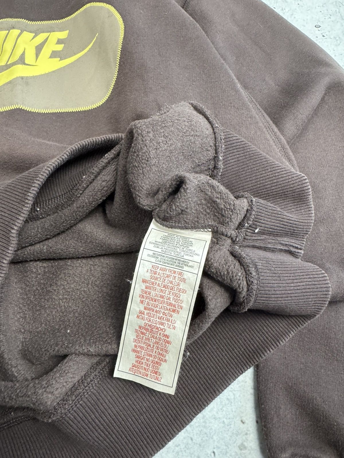 Nike Vintage Nike Spell Out Big Logo Brown Hoodie Travis style Size US M / EU 48-50 / 2 - 5 Thumbnail