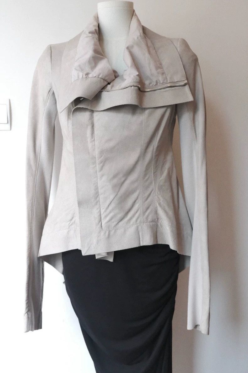 Rick Owens Rick Owens Swallow-tailed naska leather jacket in sheepski Size S / US 4 / IT 40 - 2 Thumbnail