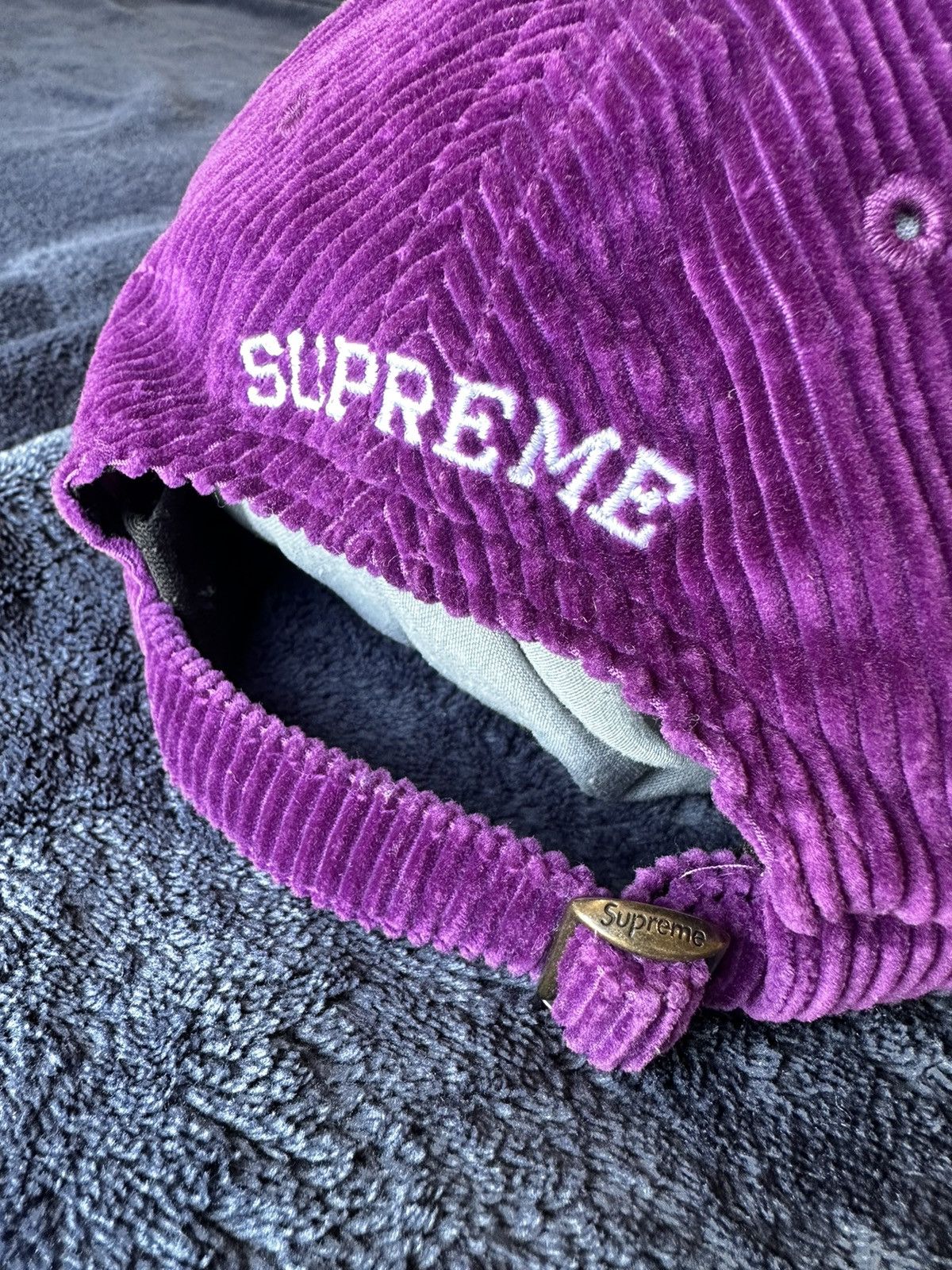 Supreme SUPREME Purple Corduroy 6-Panel Cap SS20 Size ONE SIZE - 4 Thumbnail
