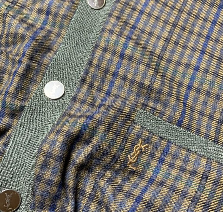 Yves Saint Laurent Vintage Yves Saint Laurent Ysl Plaid Cardigan Size US L / EU 52-54 / 3 - 4 Thumbnail