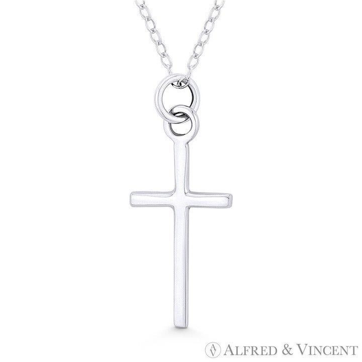 Other Thin Latin Cross Pendant in Oxidized .925 Sterling Silver Size ONE SIZE - 1 Preview