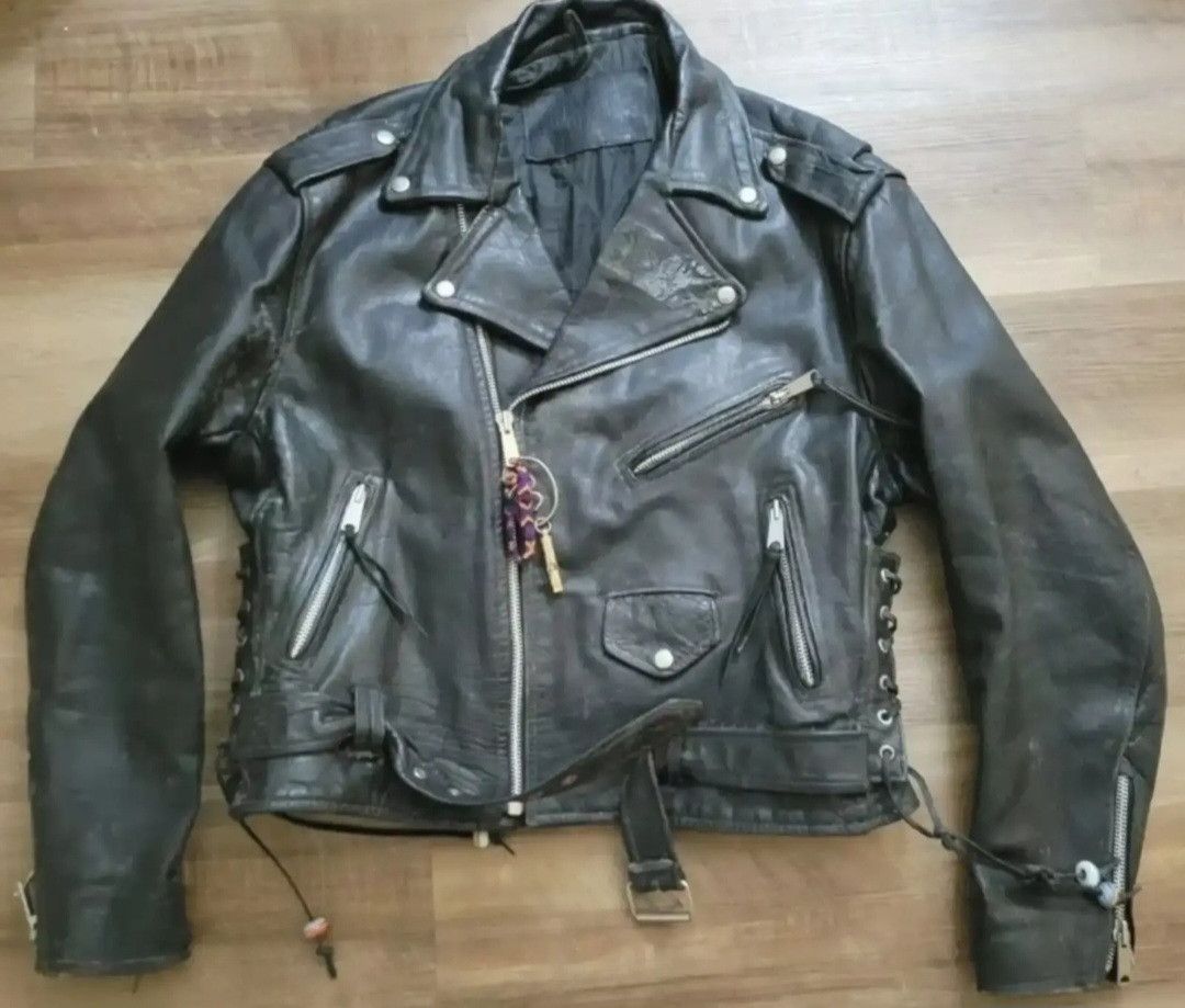 Band Tees × Handmade Leather jacket Size US L / EU 52-54 / 3 - 2 Thumbnail