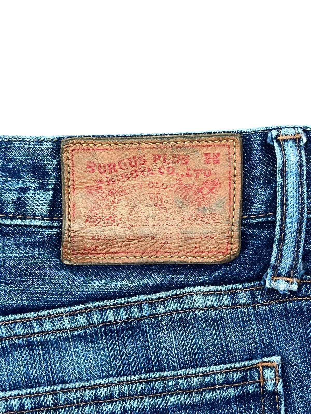 Burgus Plus × Japanese Brand × Le Grande Bleu (L.G.B.) Vintage Japanese Brand Burgus Plus Blue Washed Flare Jeans Size US 33 - 7 Thumbnail