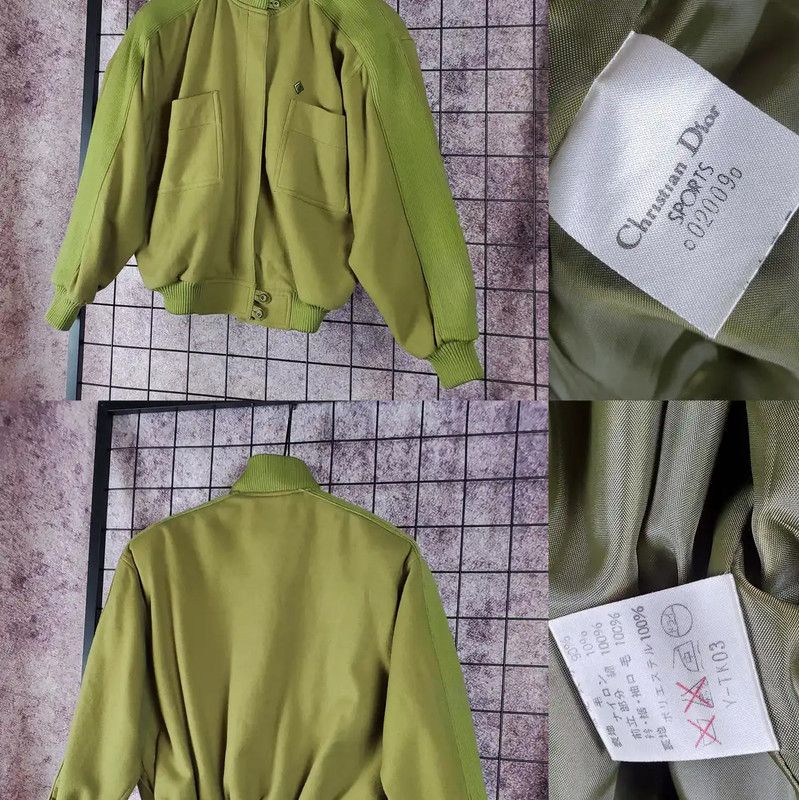 Dior Dior Green Wool Embroidered Logo Jacket 0089 Size S / US 4 / IT 40 - 1 Thumbnail
