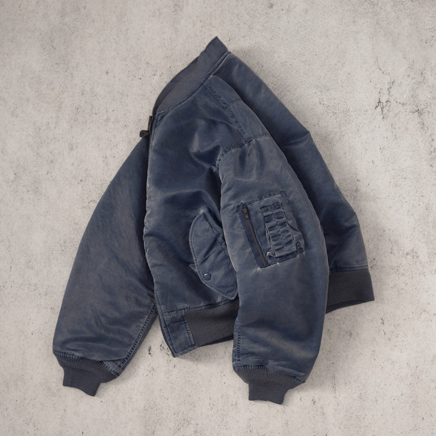 Japanese Brand × Vintage Vintage Sunfaded Purple Jacket Air Force Intermediate MA-1 Size US L / EU 52-54 / 3 - 2 Thumbnail