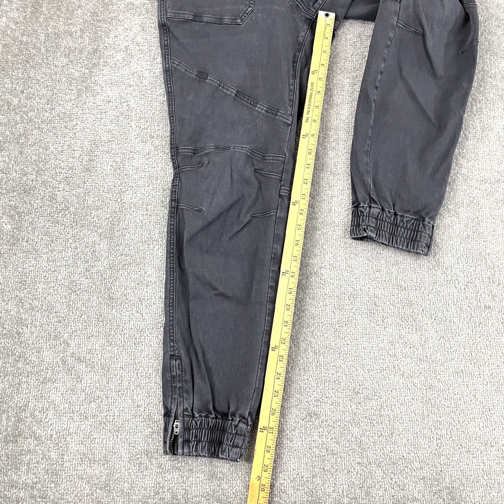 Spanx VINTAGE SPANX Pants Womens Medium Gray Stretch Twill Cargo Jogger 29" Zip Ankle Hiking Size 32" / US 10 / IT 46 - 6 Thumbnail