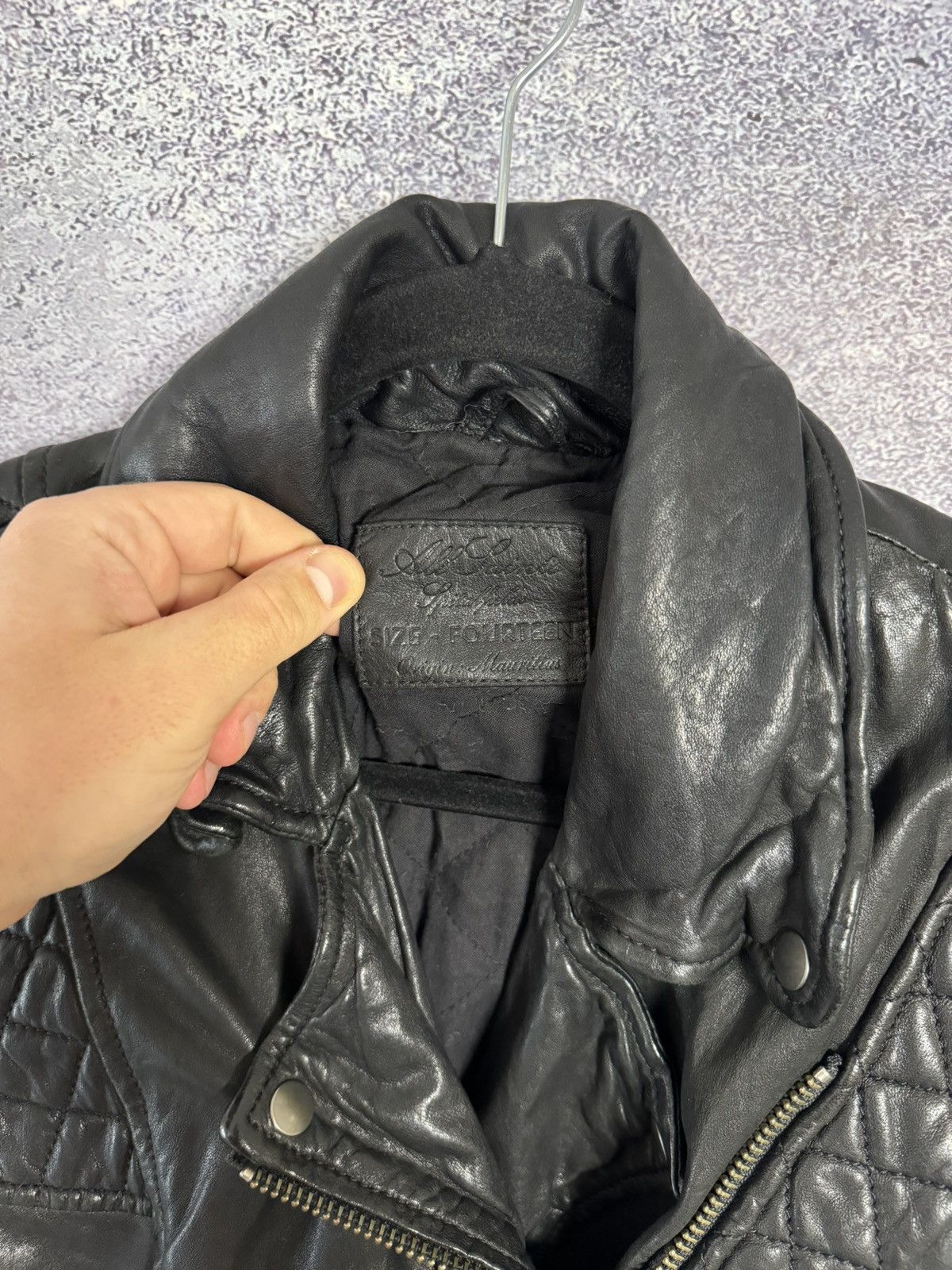 Allsaints All Saints Leather Jacket Women’s Uk 14 Black Lamb Papin Size L / US 10 / IT 46 - 10 Thumbnail