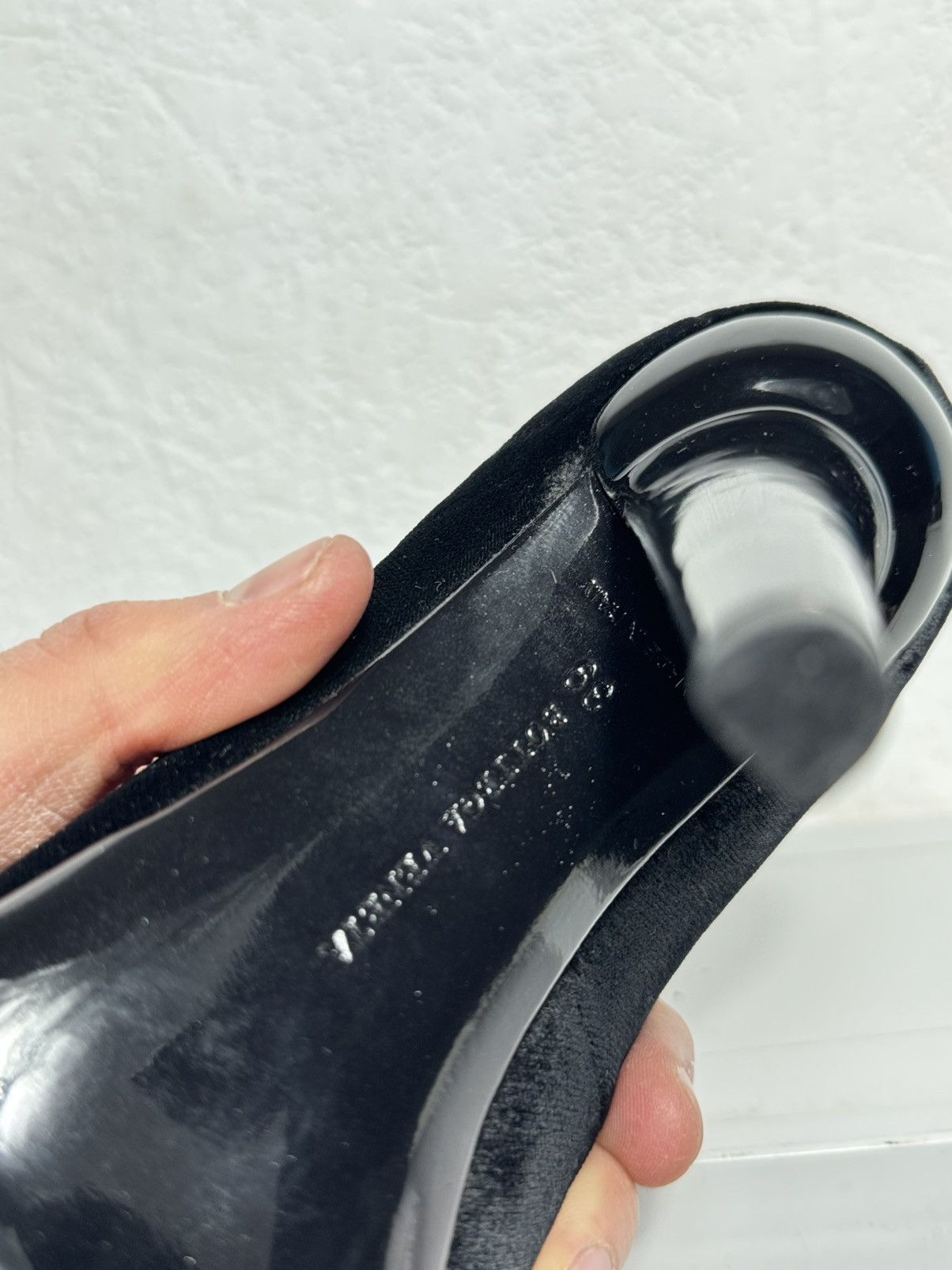 Bottega Veneta Bottega Veneta Women's Velvet Suede Peep Toe Pumps Size US 9 / IT 39 - 10 Thumbnail