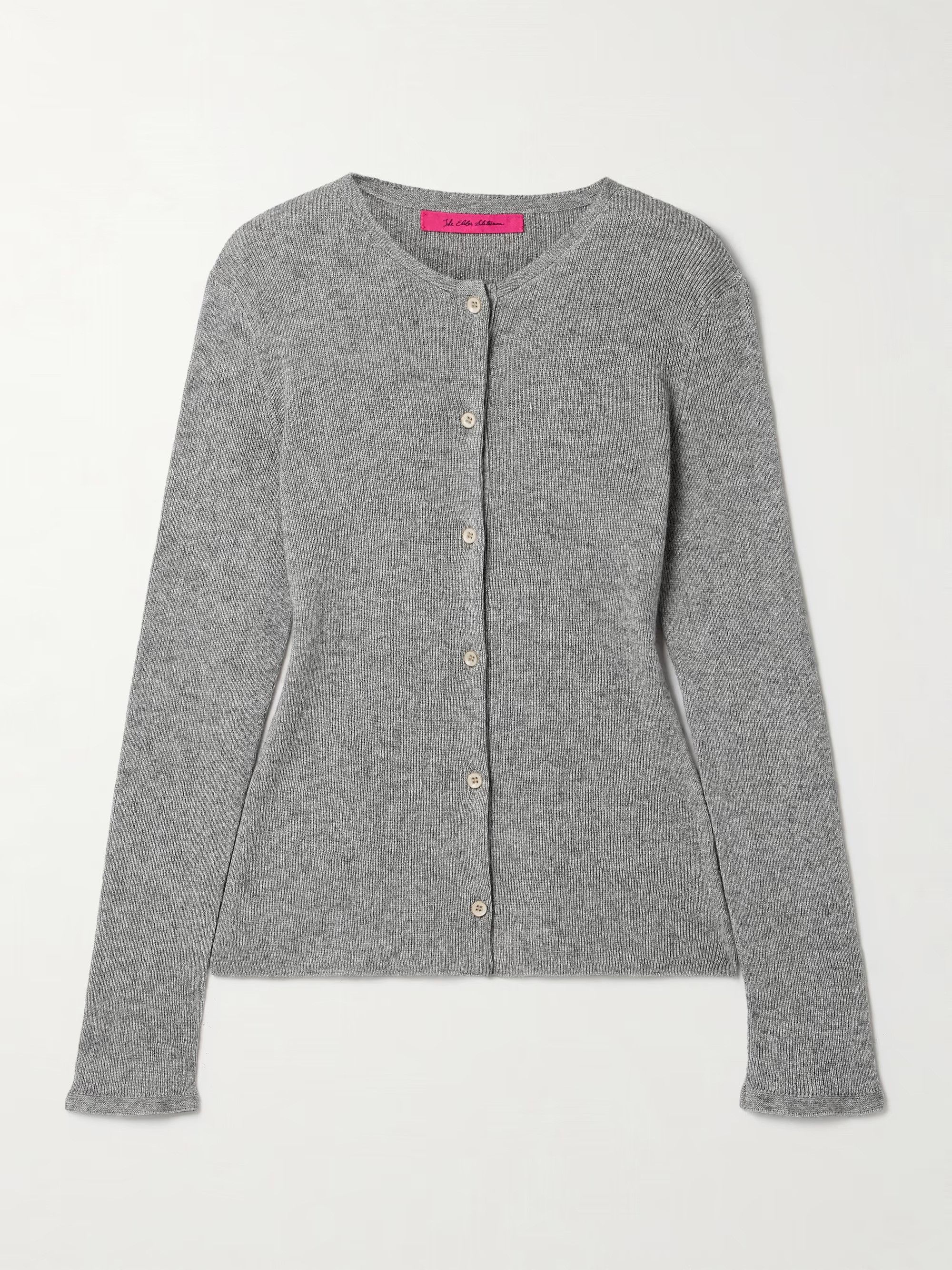 $1250 The Elder Statesman Light Grey Delicash Cardigan