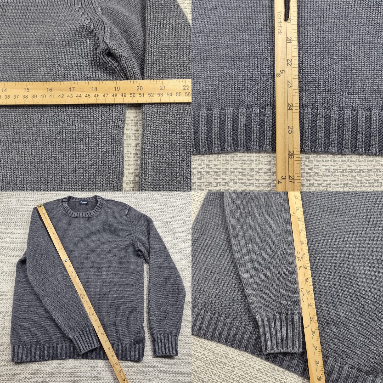 Drumohr Drumohr Sweater Mens Medium Gray Merino Wool Crewneck Pullover Made Italy Size US M / EU 48-50 / 2 - 9 Thumbnail