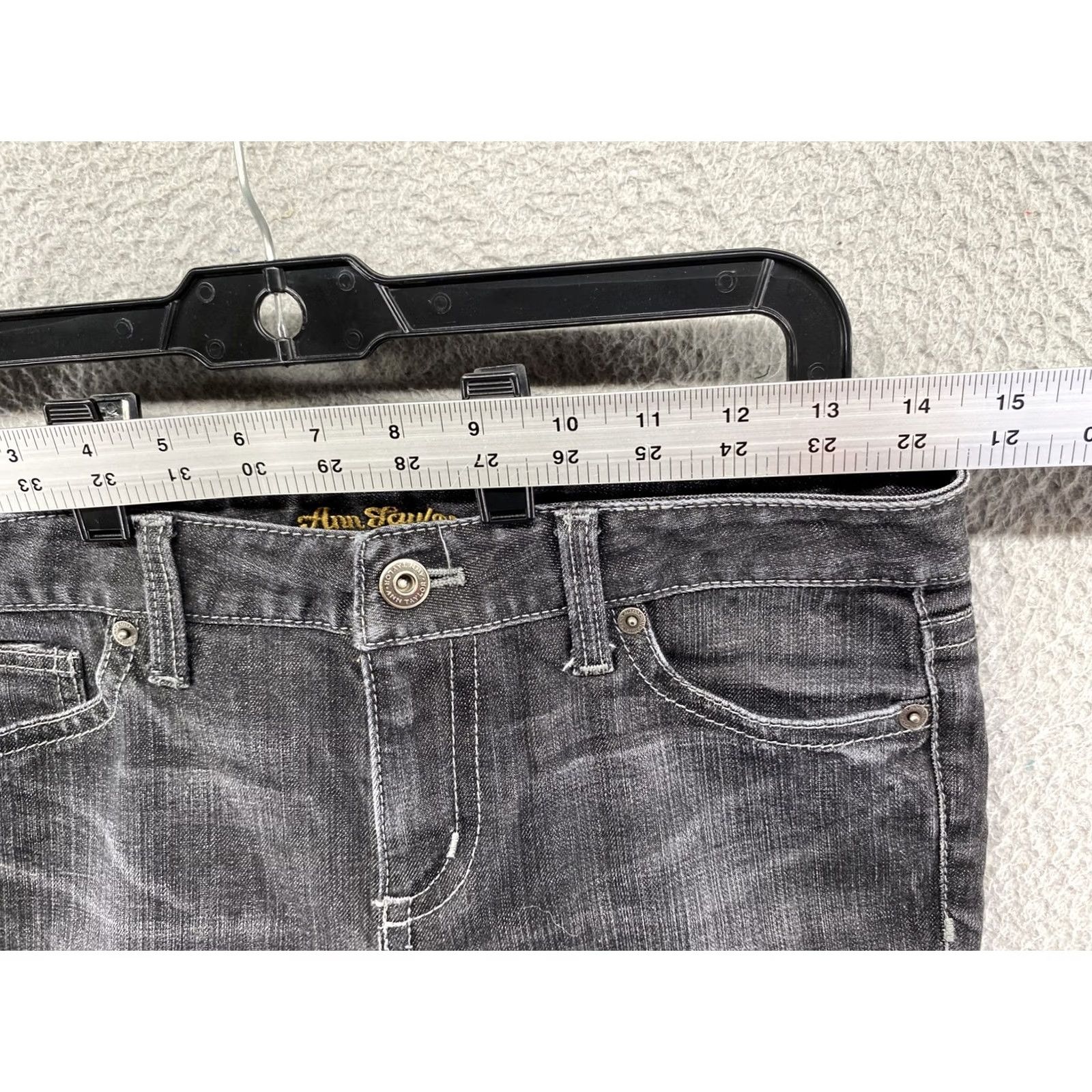 Ann Taylor Ann Taylor Women's Modern Fit Lindsay Waist Gray Denim Jeans Bootcut 2P Petite Denim Gray Jeans Womens Pop Modern Fit Lindsay Waist 2P Petite Size 26" / US 2 / IT 38 - 4 Thumbnail