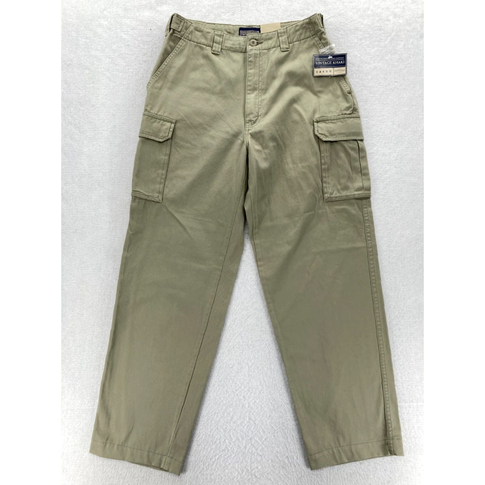 Vintage VINTAGE Sonoma Cargo Pants Mens 32x32 Khaki Brown Straight Leg Mid Rise NWT Size US 32 / EU 48 - 2 Thumbnail