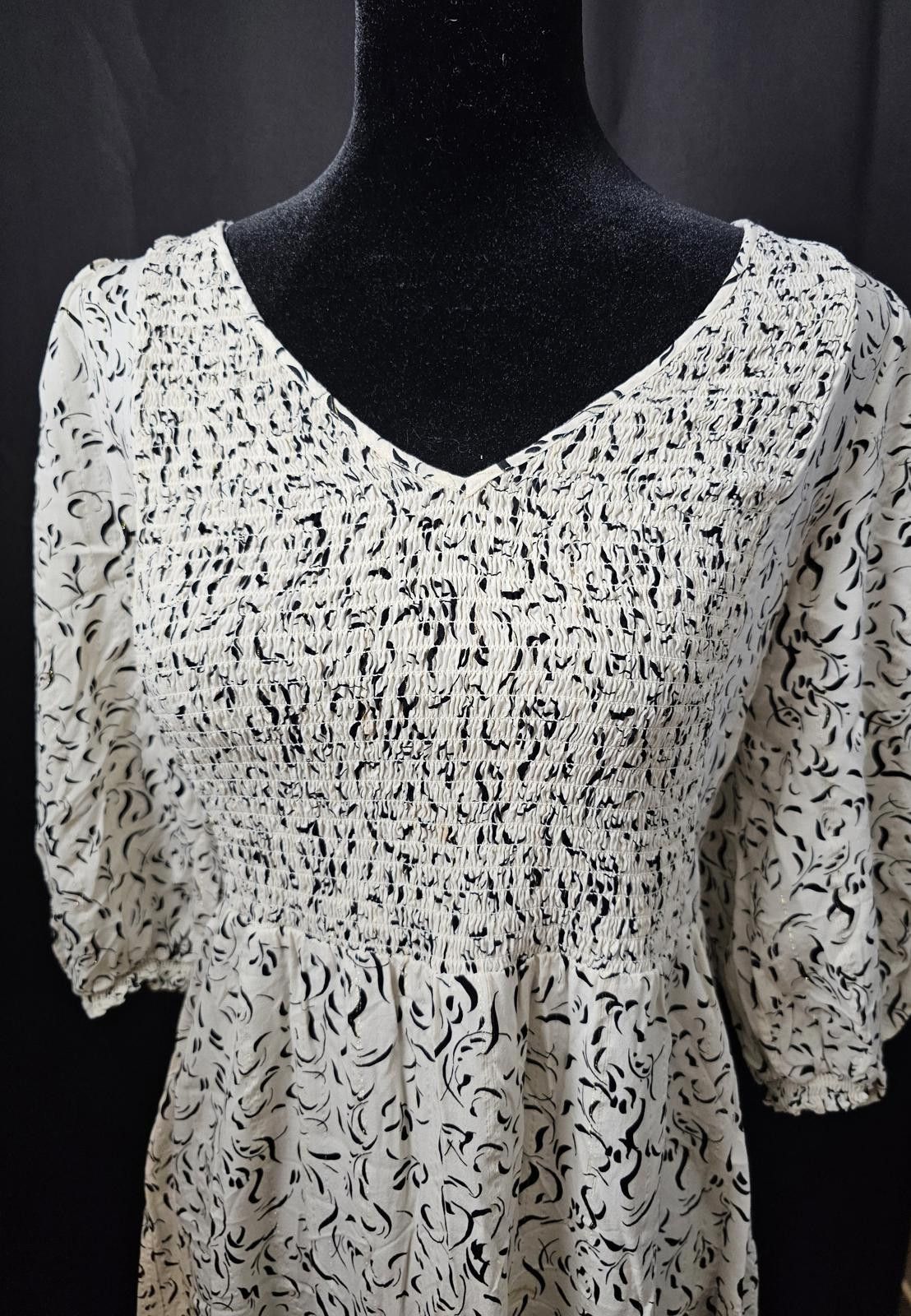Other Oliver Bonas Maxi Dress Cream & Black Womens Size 8 Gold Size M / US 6-8 / IT 42-44 - 4 Thumbnail