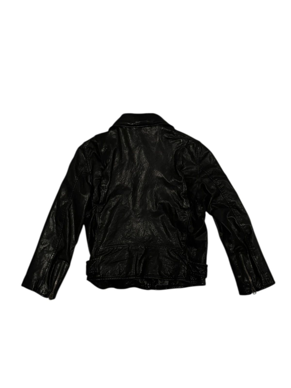 Other Japanese Brand cropped asymmetric black leather jacket Size S / US 4 / IT 40 - 3 Thumbnail