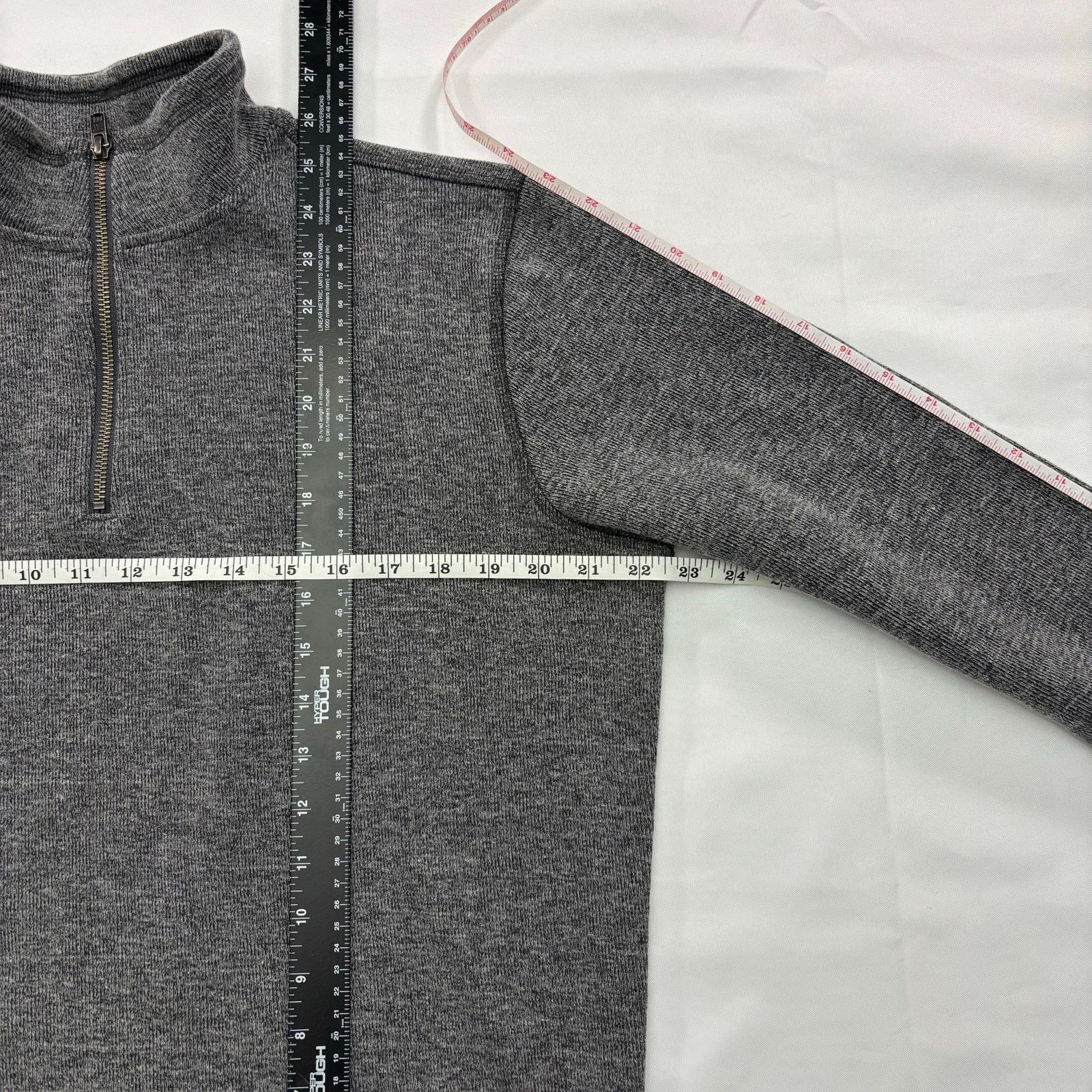 Gap Gap Heathered Gray Quarter Zip Fleece Pullover Sweater L Size US L / EU 52-54 / 3 - 4 Thumbnail