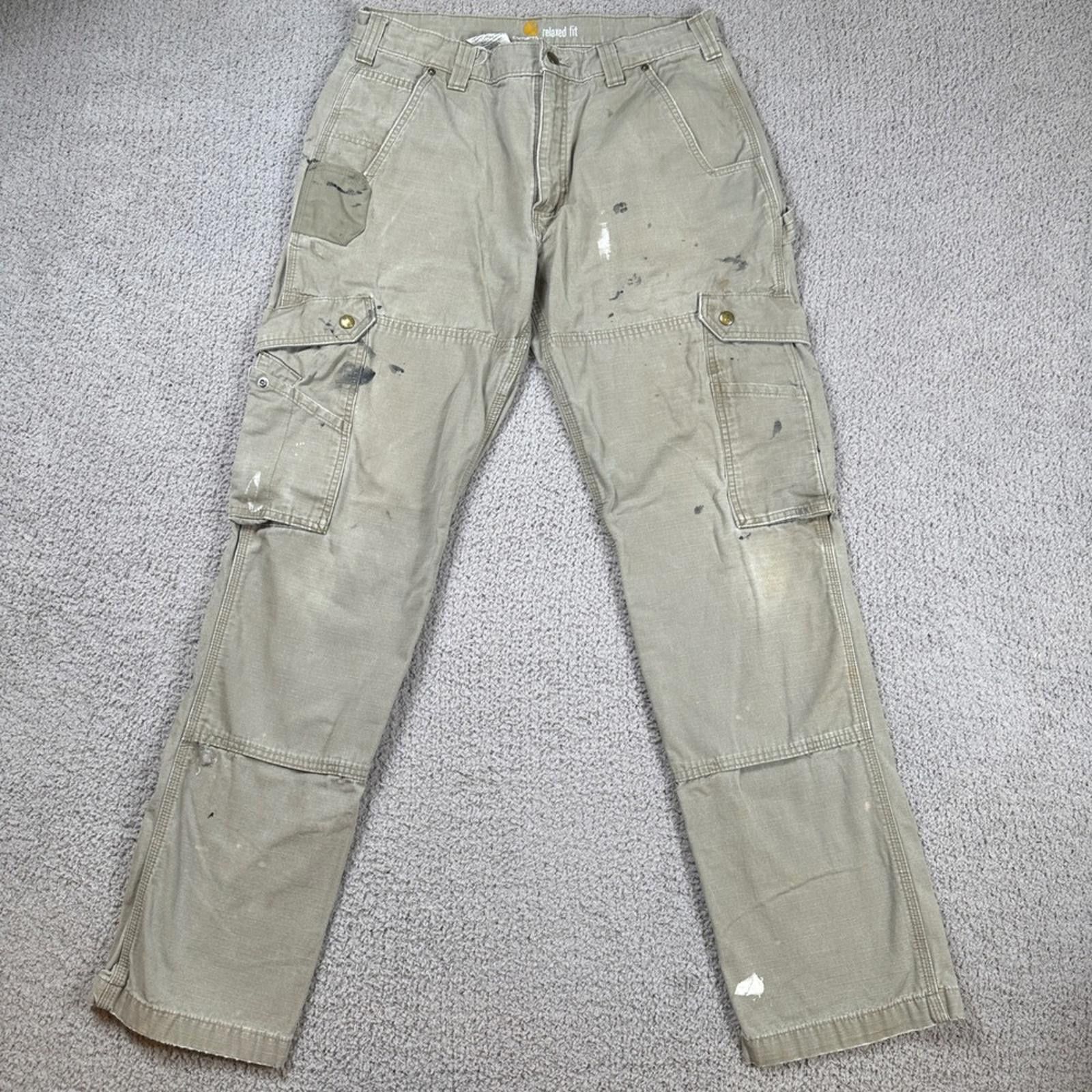 Carhartt Carhartt B342 DES Relaxed Fit Cargo Pants 34x34 Khaki Men Size US 34 / EU 50 - 1 Thumbnail
