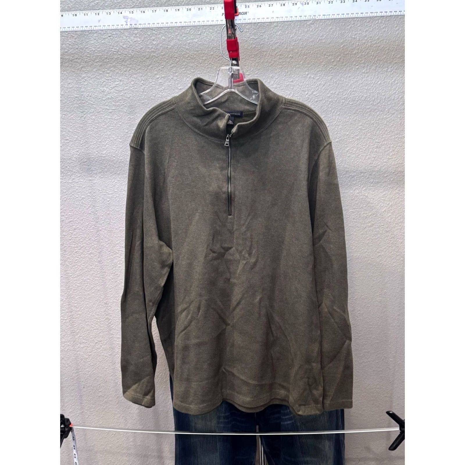 Banana Republic Banana Republic Field Green Zippered SWEATER XL Extra Large Mens Shirt Size US XL / EU 56 / 4 - 2 Thumbnail