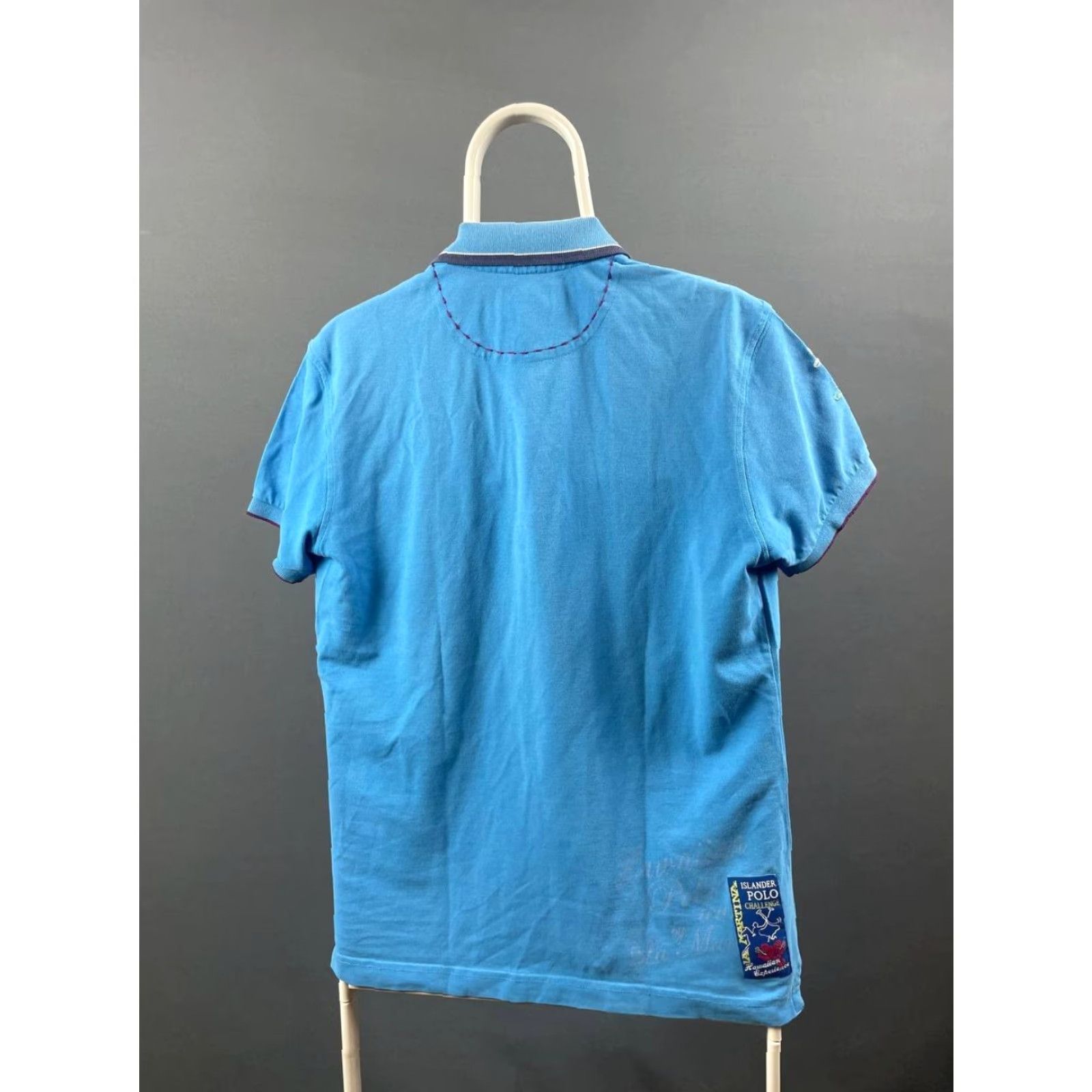 La Martina La Martina Polo Shirt Mens Blue Cotton Short Sleeve Slim-Fit L Polo Size US L / EU 52-54 / 3 - 2 Thumbnail