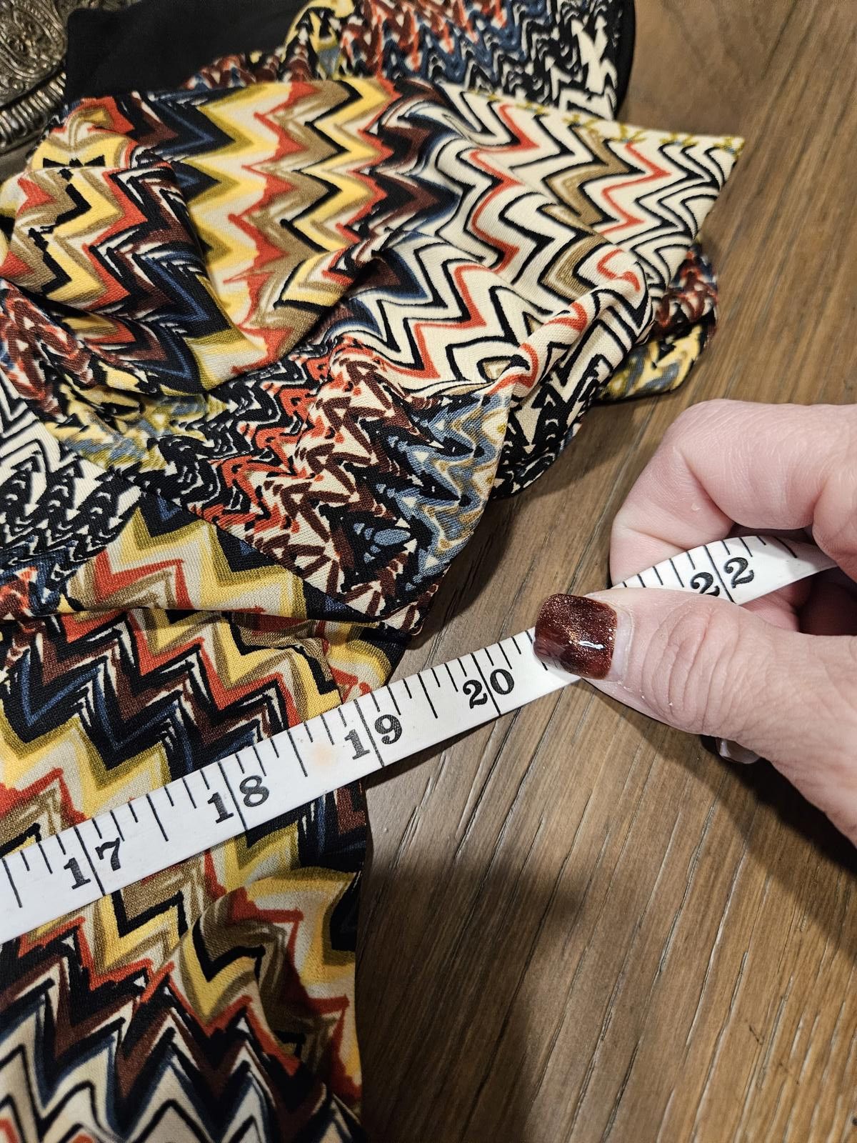 Designer Trendy Zigzag Pattern Tunic Dress Size L / US 10 / IT 46 - 5 Thumbnail