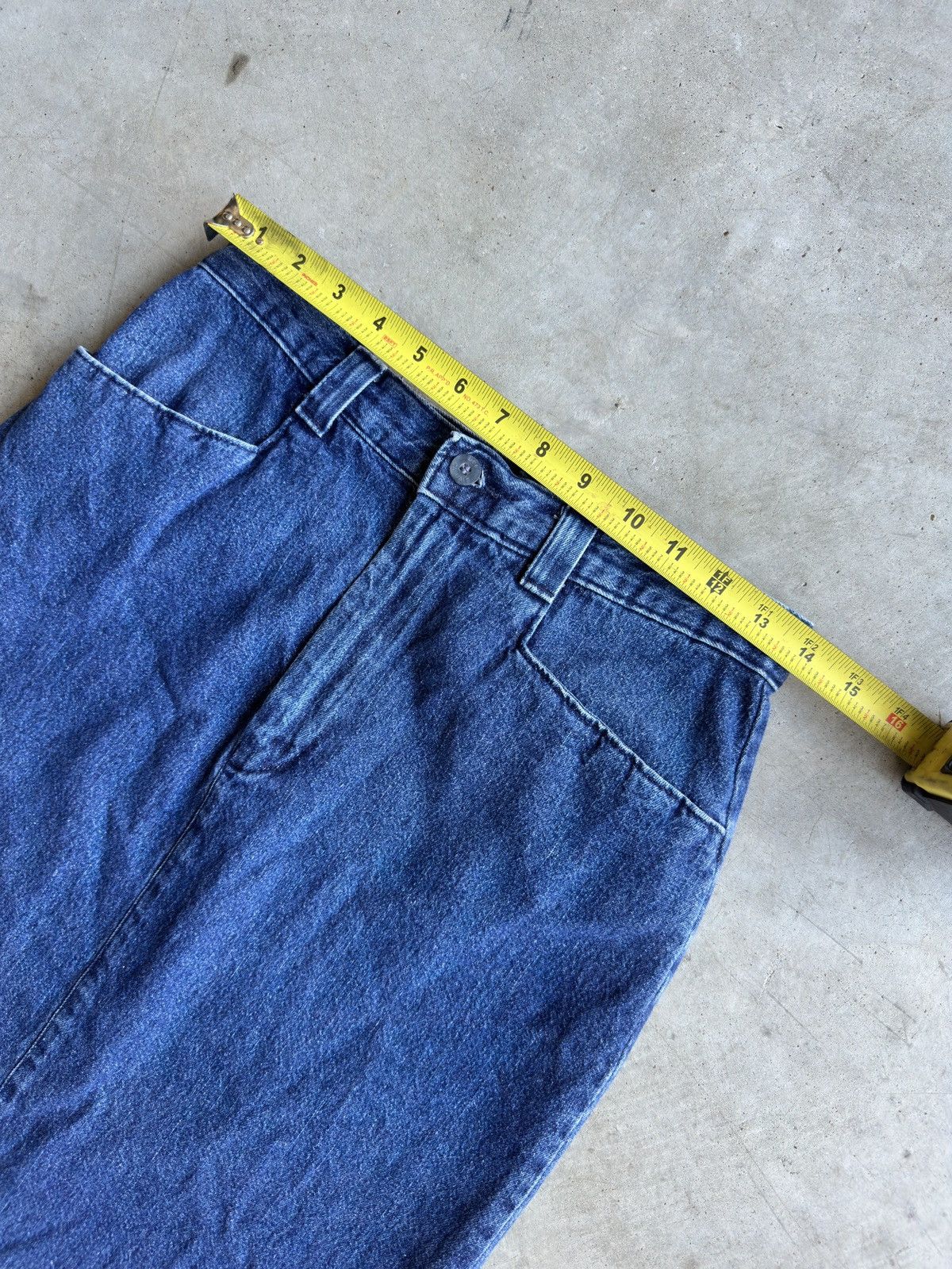 Lee Vintage 2000s Blue Denim Maxi Long Skirt - S Size 27" / US 4 / IT 40 - 4 Thumbnail
