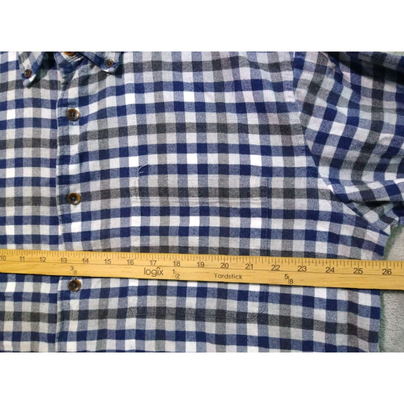 Orvis Orvis Shirt XL Blue Plaid Flannel Button-Up Cotton Casual Lodge Workwear Mens Regular Fit Size US XL / EU 56 / 4 - 5 Thumbnail