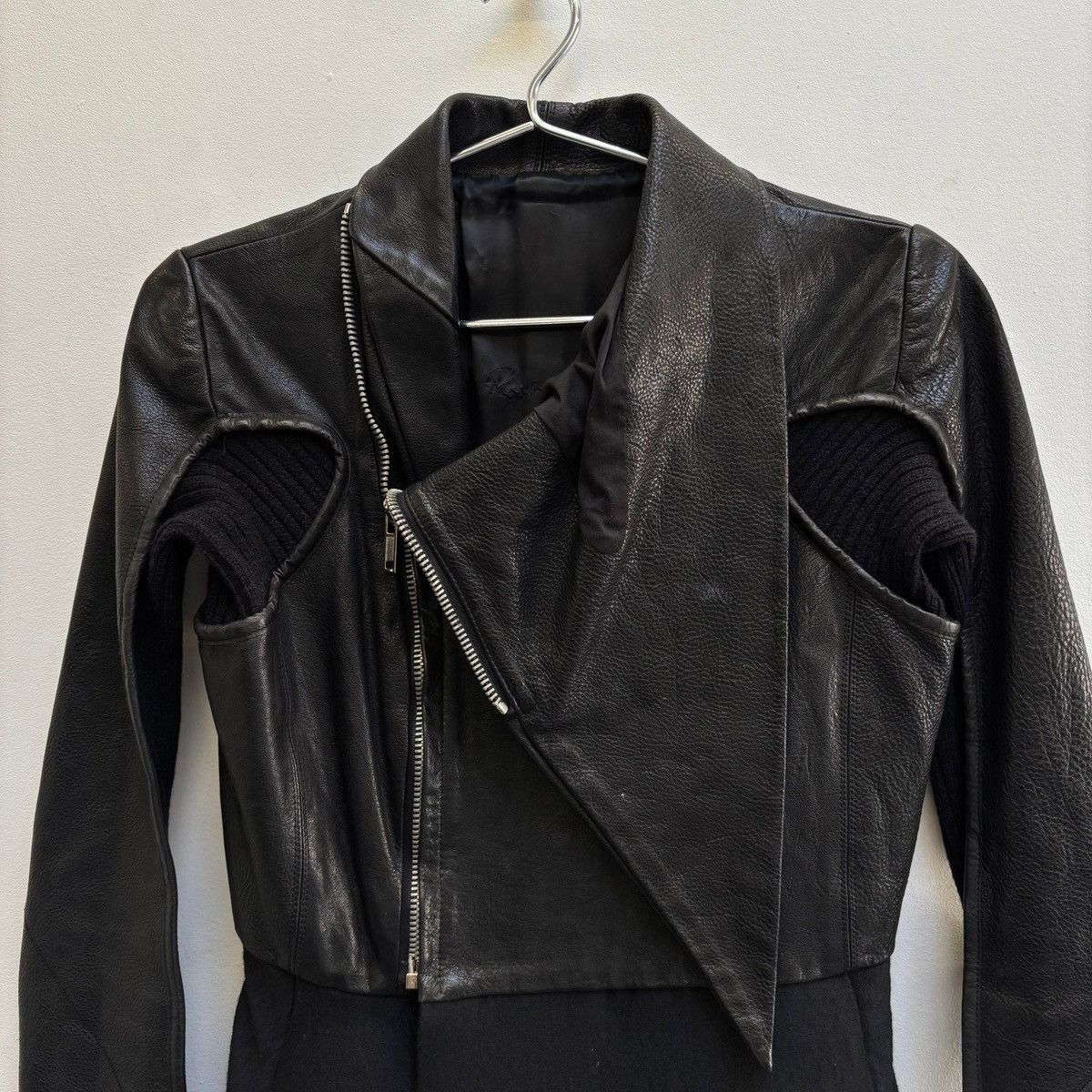 Rick Owens FW10 Rick Owens “GLEAM” Long Leather Wool Jacket Size M / US 6-8 / IT 42-44 - 4 Thumbnail