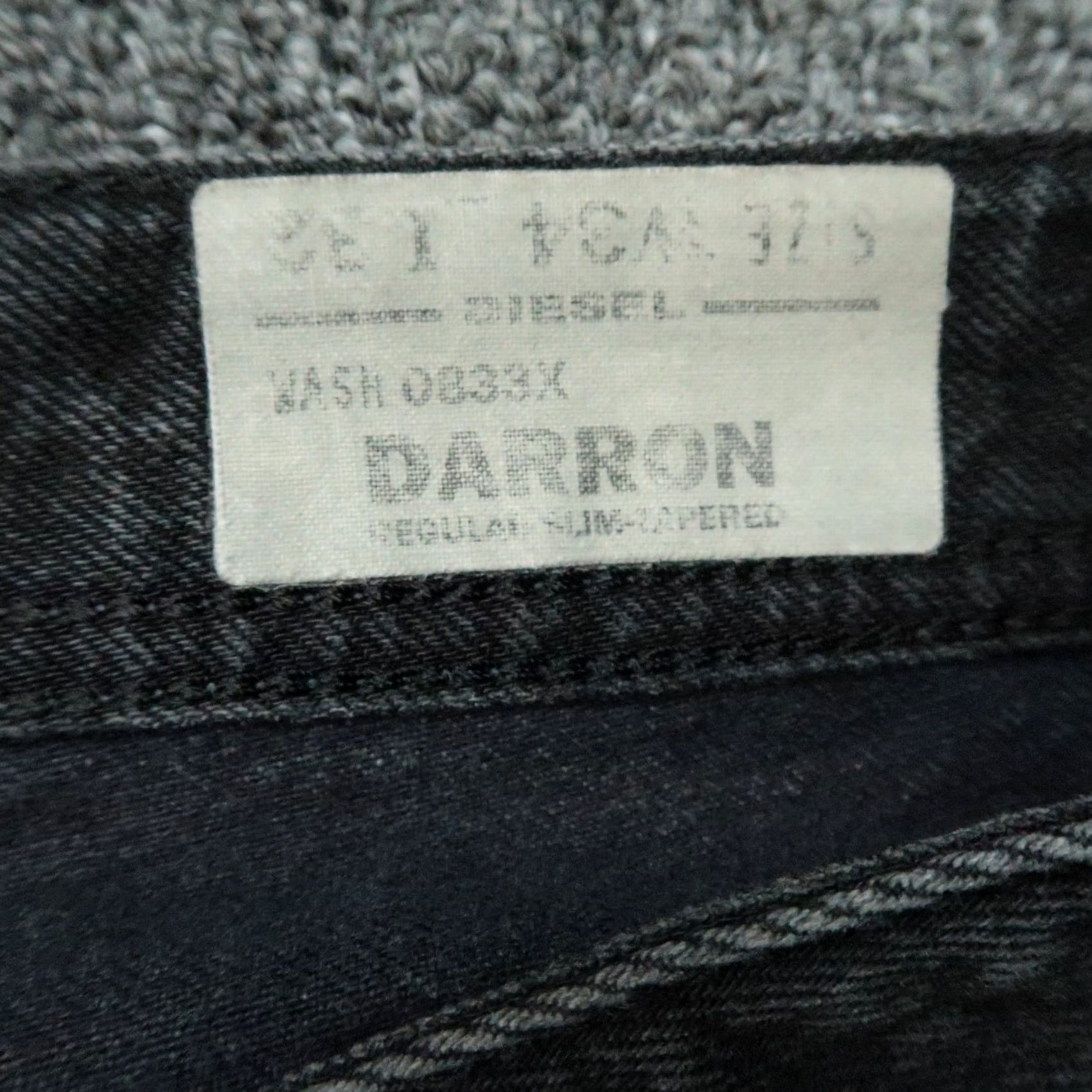 Diesel Diesel Jeans Mens 34x33 Black Darron Regular Slim Tapered Button Fly Denim Size US 34 / EU 50 - 4 Thumbnail