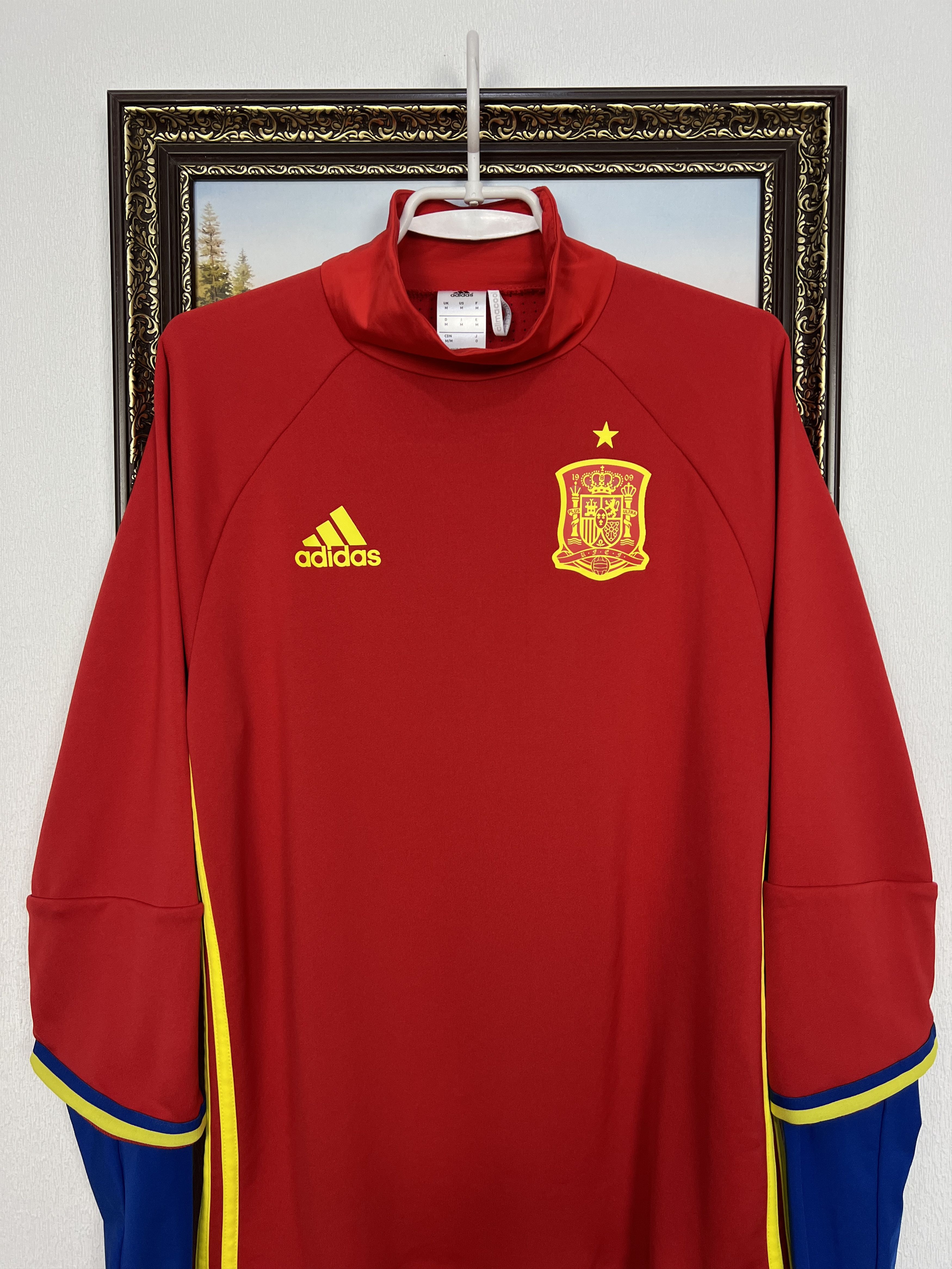 Adidas Adidas Spain Football Train Sweatshirt Soccer Track Top Size US M / EU 48-50 / 2 - 2 Thumbnail