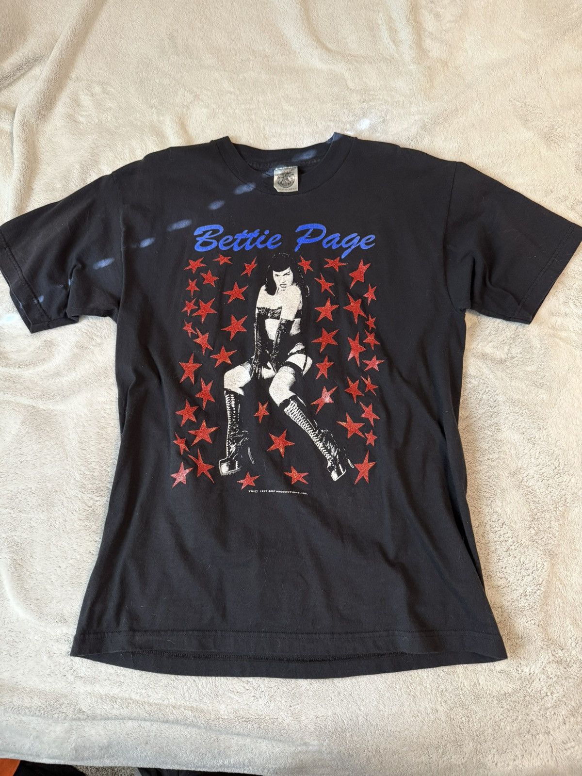 Vintage RARE BETTIE PAGE GRAPHIC TEE Size US L / EU 52-54 / 3 - 1 Thumbnail