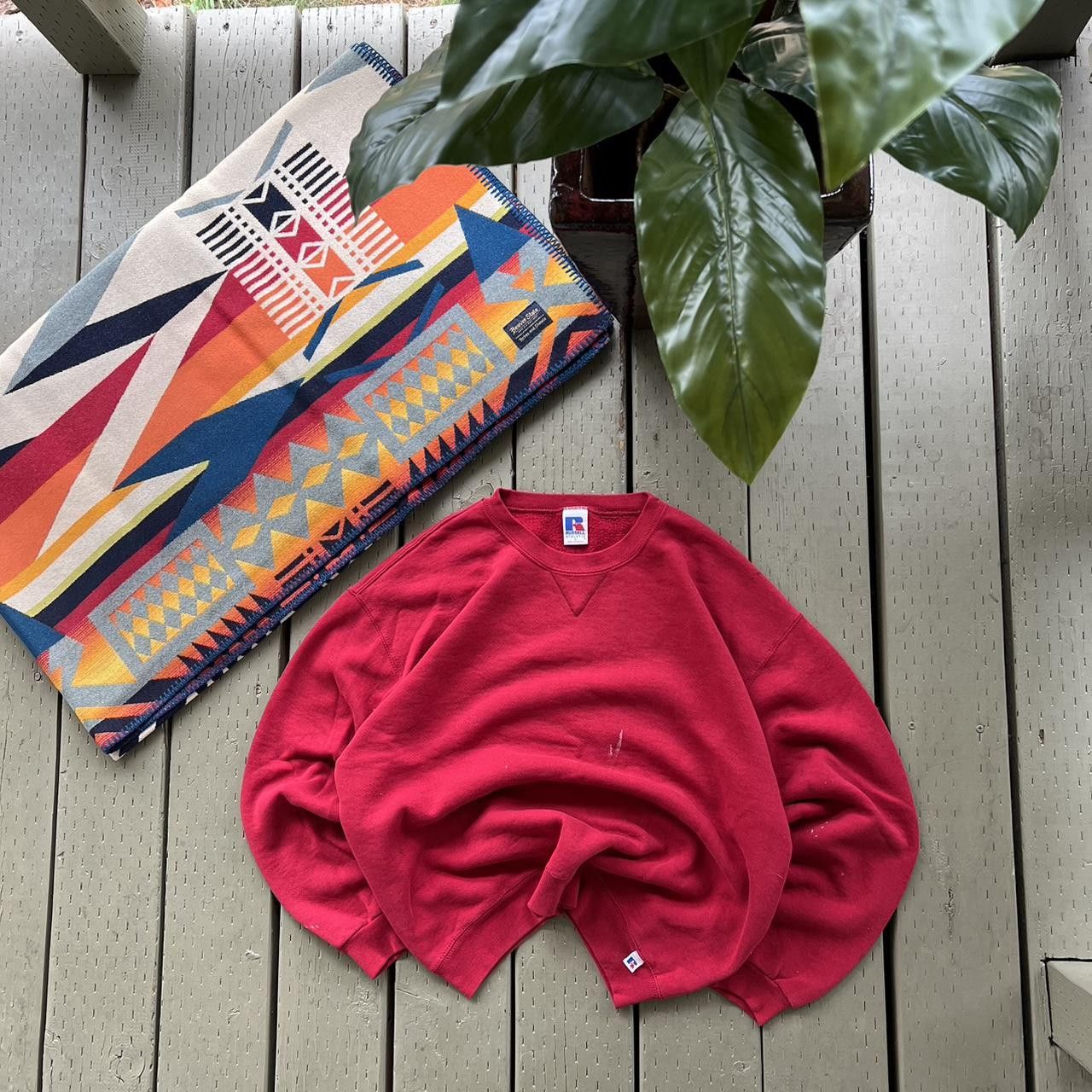 Russell Athletic Vintage 90s Russell Athletic Crewneck Sweatshirt Boxy Red Size US L / EU 52-54 / 3 - 2 Thumbnail