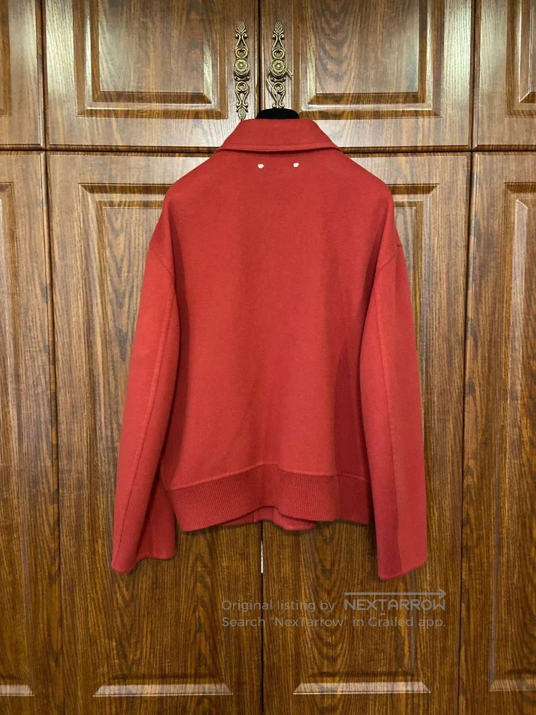 Berluti Red Collared Zip-Up Jacket Size L. Size US L / EU 52-54 / 3 - 3 Thumbnail