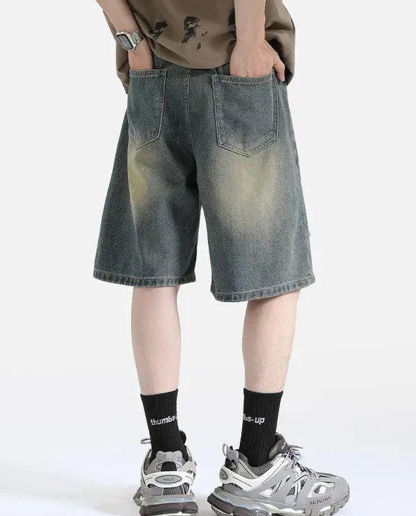 Japanese Brand Kusuno x Maki Washed vintage ripped casual denim shorts Size US 32 / EU 48 - 8 Thumbnail