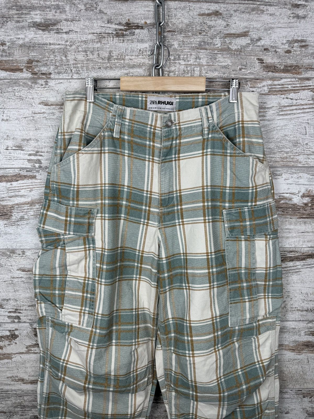 Rhude × Zara Mens Zara Rhuigi cargo pants streetwear Japanese style baggy Size US 32 / EU 48 - 2 Thumbnail