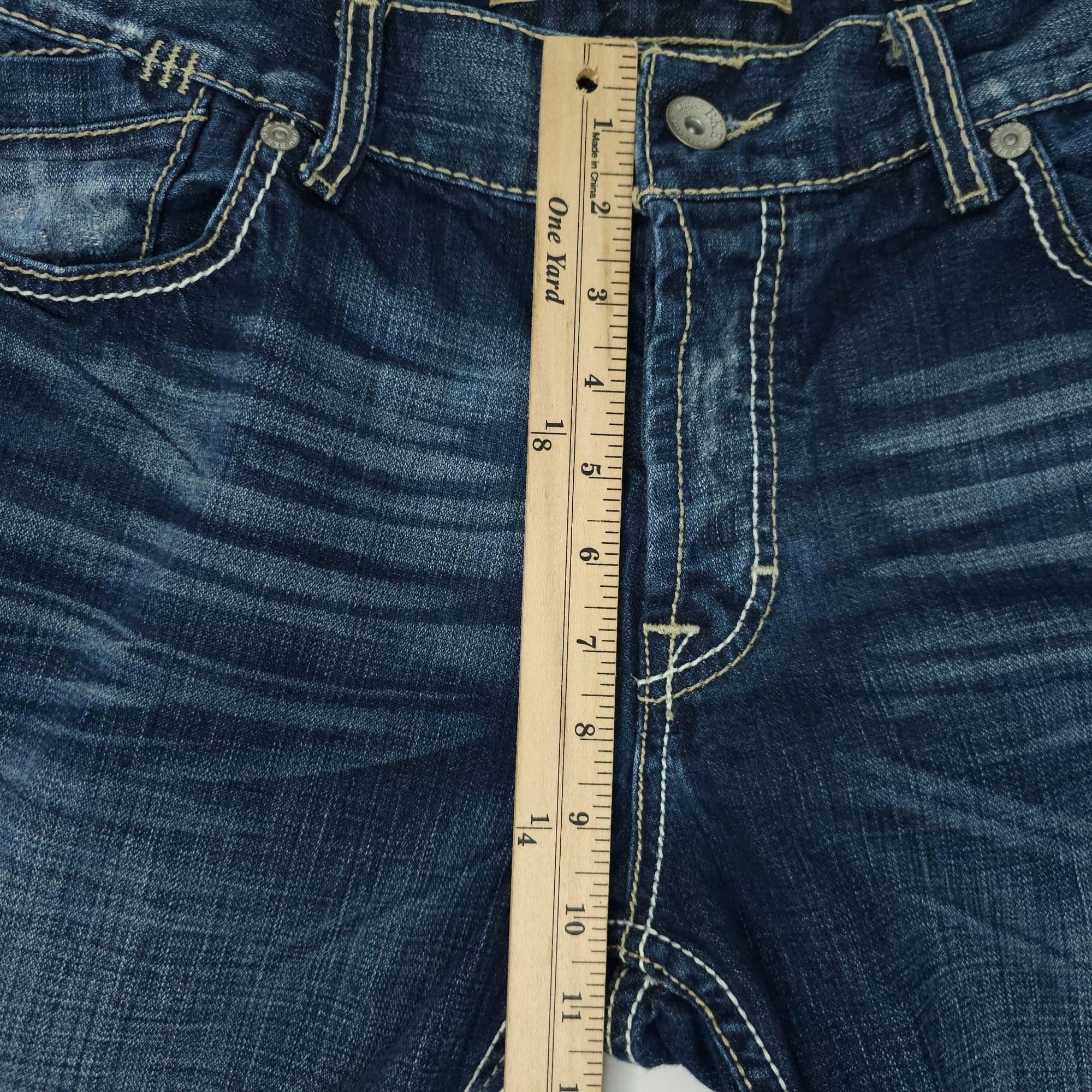 BKE BKE Justin Button Fly Jeans Mens Size 38x32.5" Distressed Size US 38 / EU 54 - 4 Thumbnail