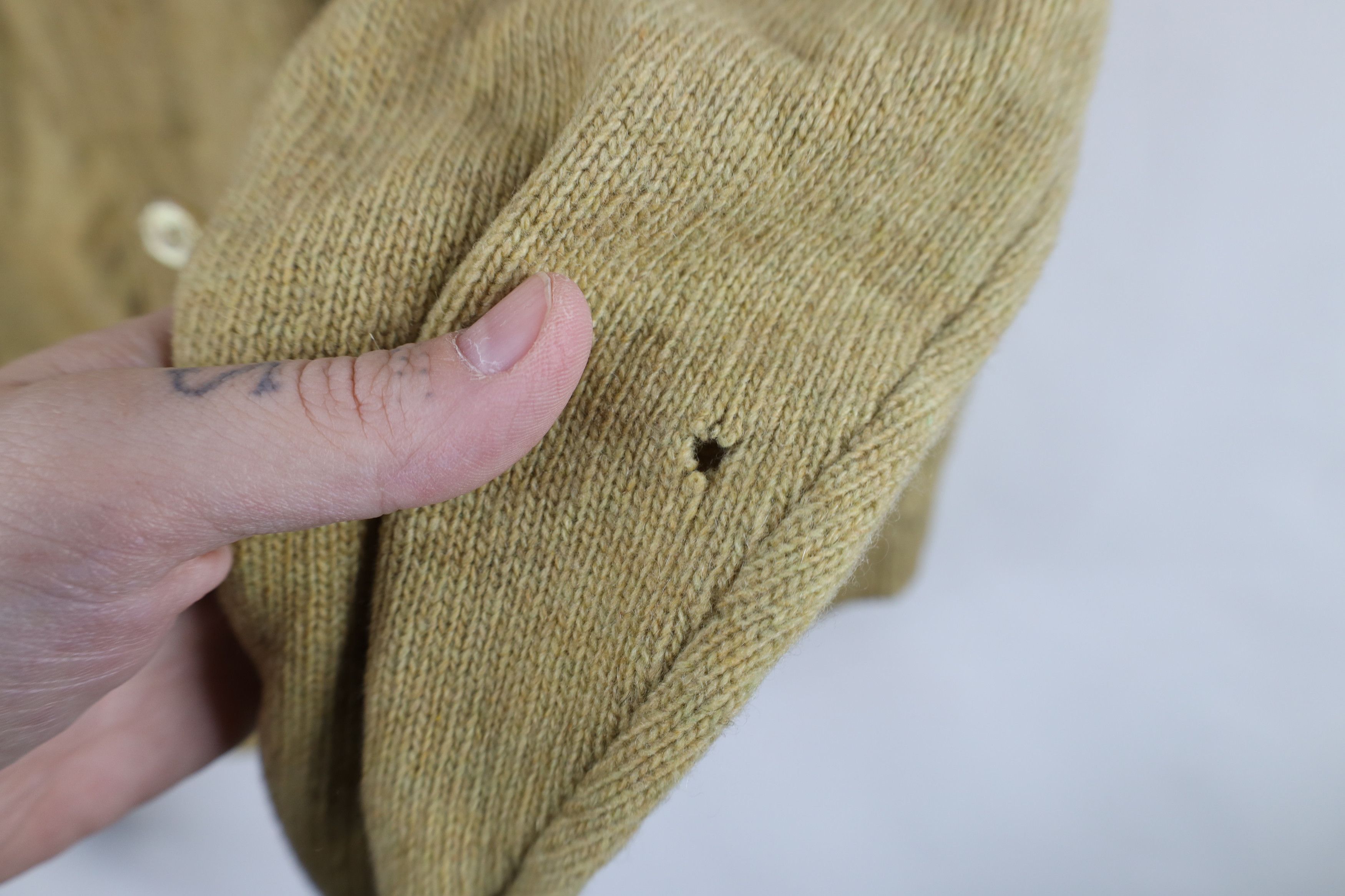 Vintage Vintage 50s Streetwear Blank Wool Knit Cardigan Sweater USA Size US M / EU 48-50 / 2 - 9 Thumbnail