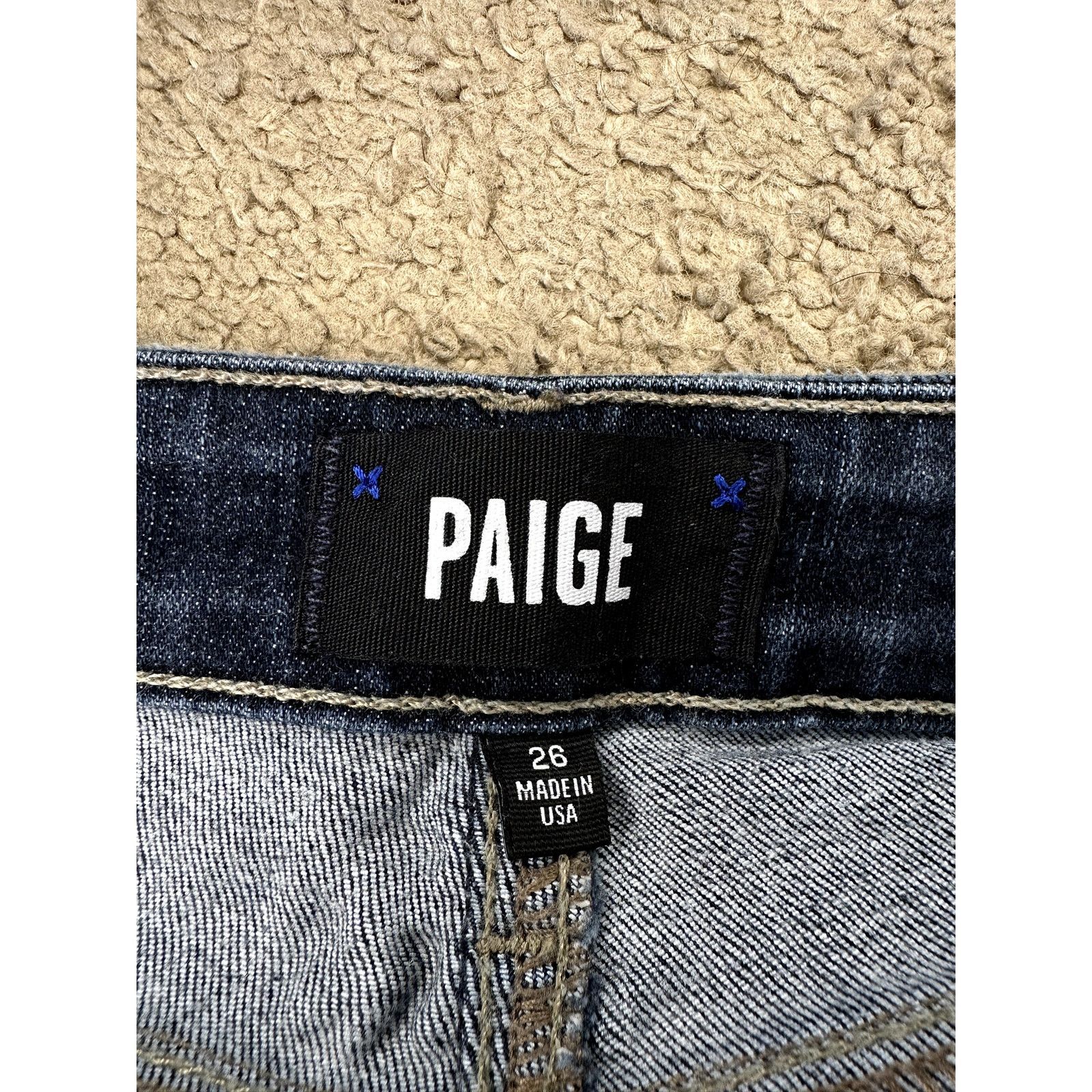 Paige Paige Hoxton Frayed Hem Denim Ankle Peg Jeans Blue 28 Size 28" / US 6 / IT 42 - 5 Thumbnail