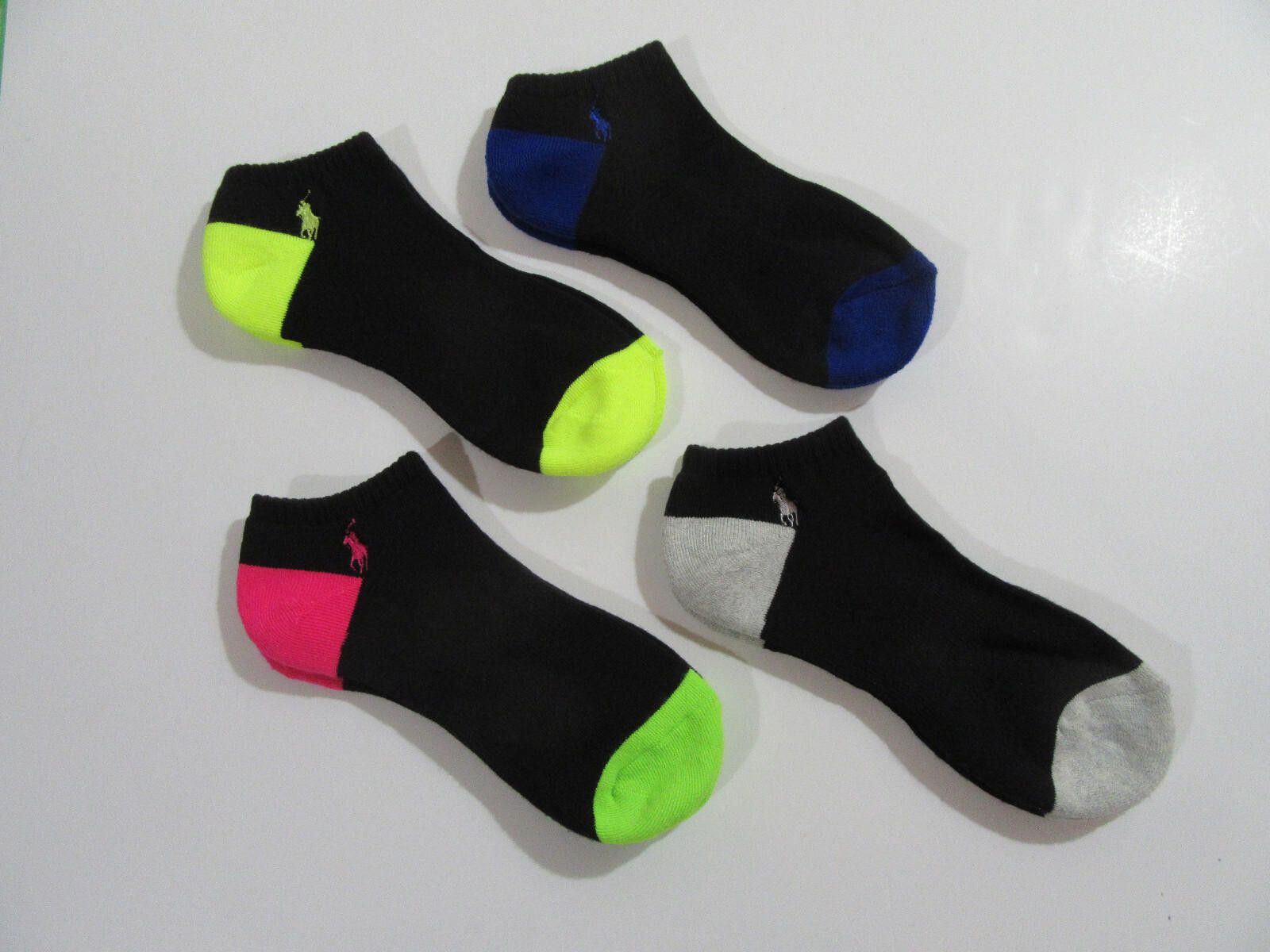 Polo Ralph Lauren Polo Ralph Lauren Low Cut Socks Black Multicolor 4 pack NWT Size ONE SIZE - 1 Thumbnail