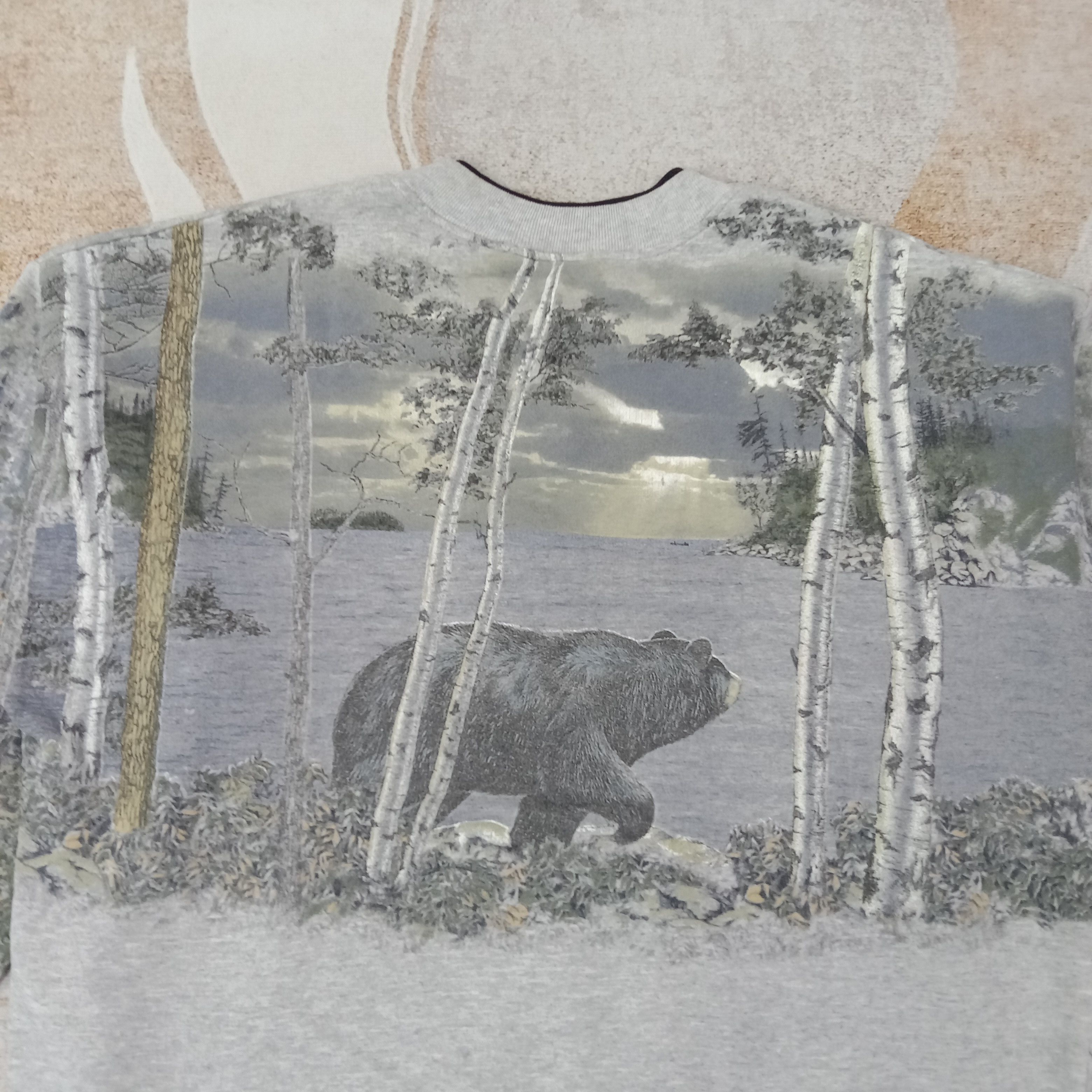 Vintage Aitisans Nature Winter Bear Sweatshirt C262N7 Size US M / EU 48-50 / 2 - 6 Thumbnail