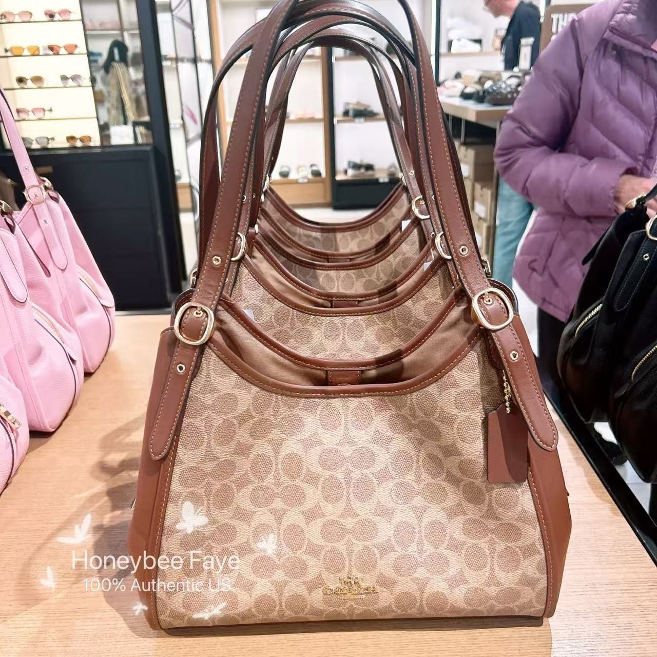 COACH ボストンバッグ ベージュ/ブラック コーチ ボストンバッグ/ハンドバッグ/ショルダーバッグ バッグ