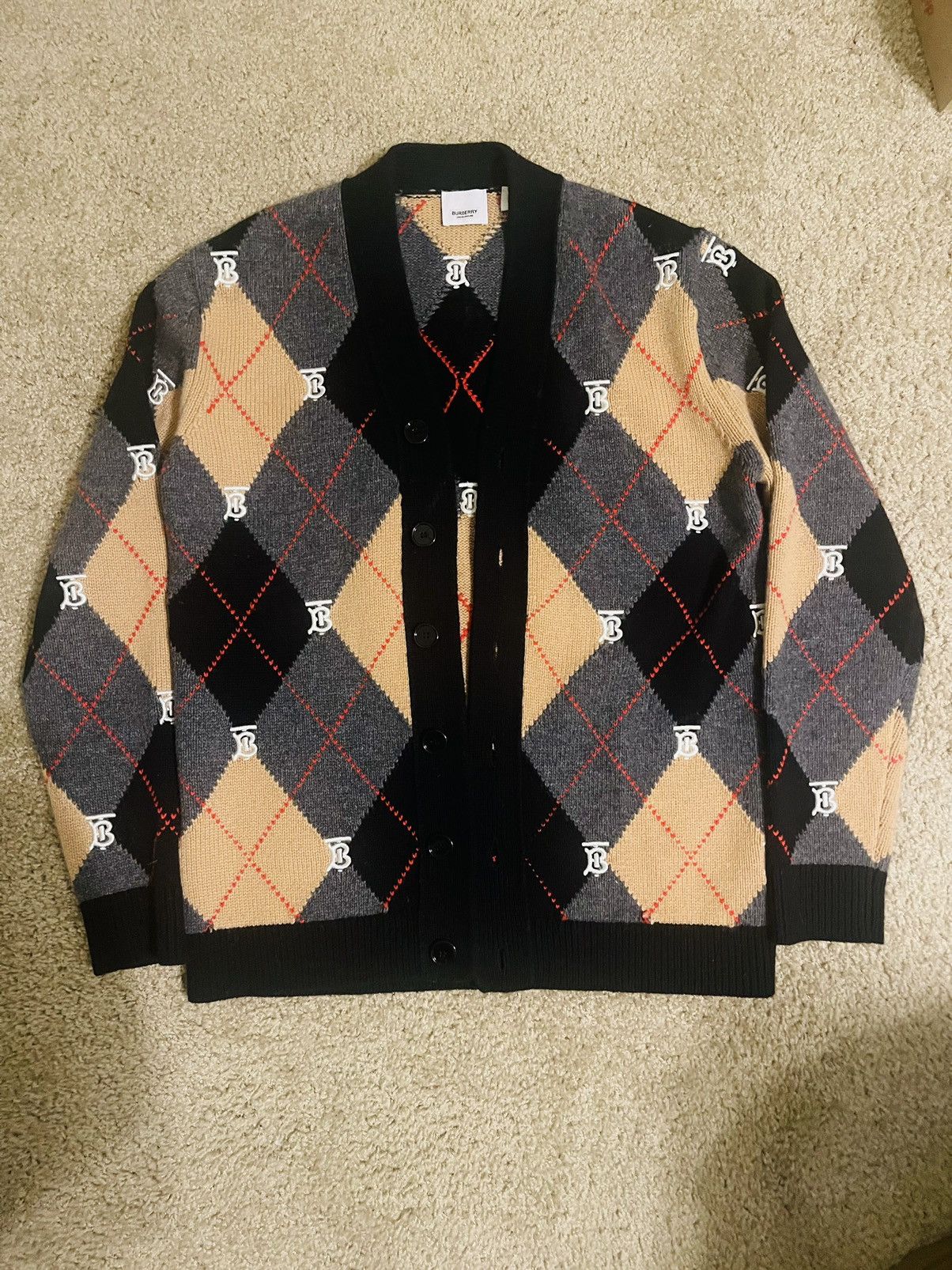 image of Burberry Monogram Sweater in Brown, Men's (Size XS)