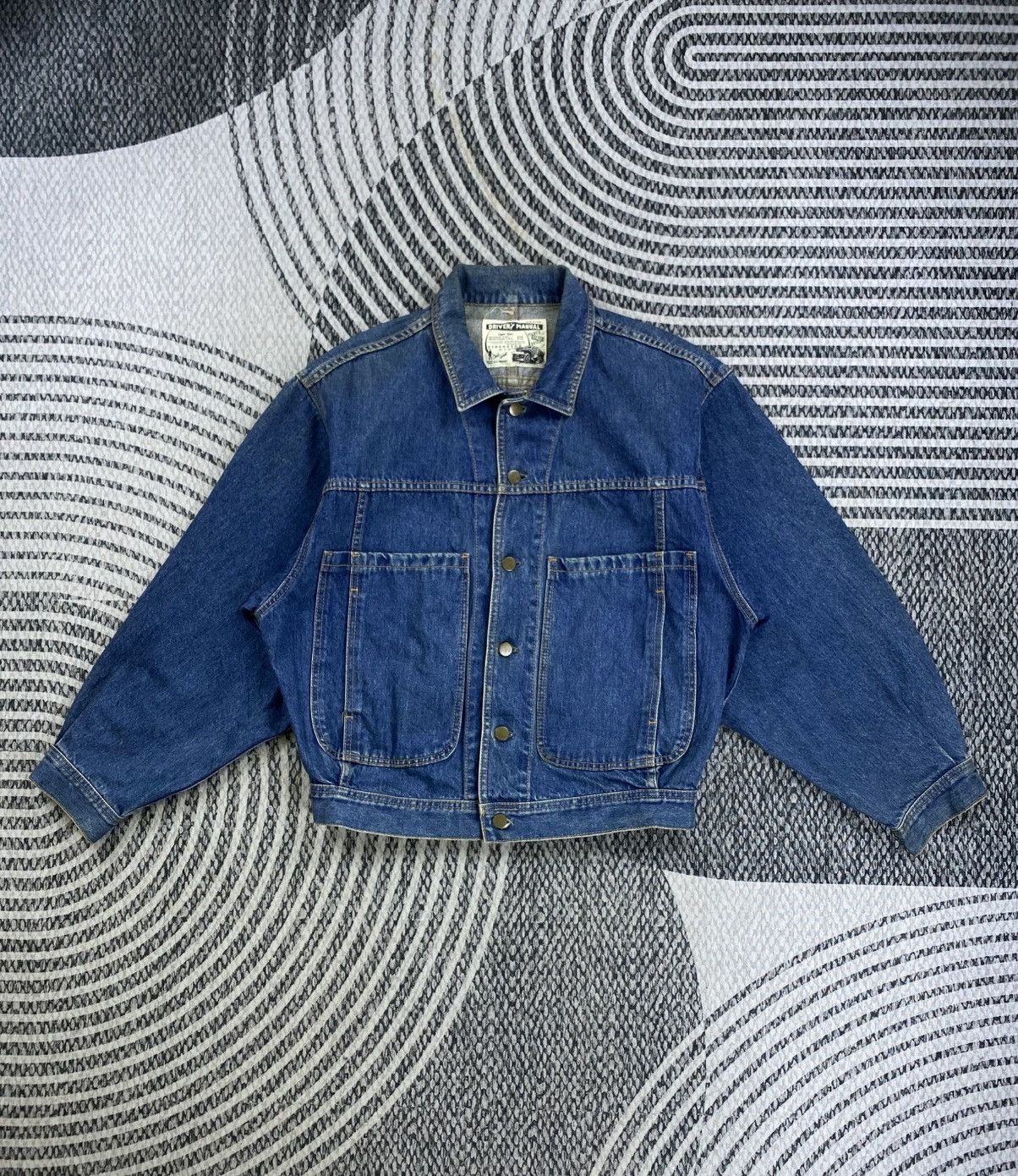 Japanese Brand Vintage 80s Driver’s Manual Rare Design Denim Jacket Size US L / EU 52-54 / 3 - 1 Thumbnail