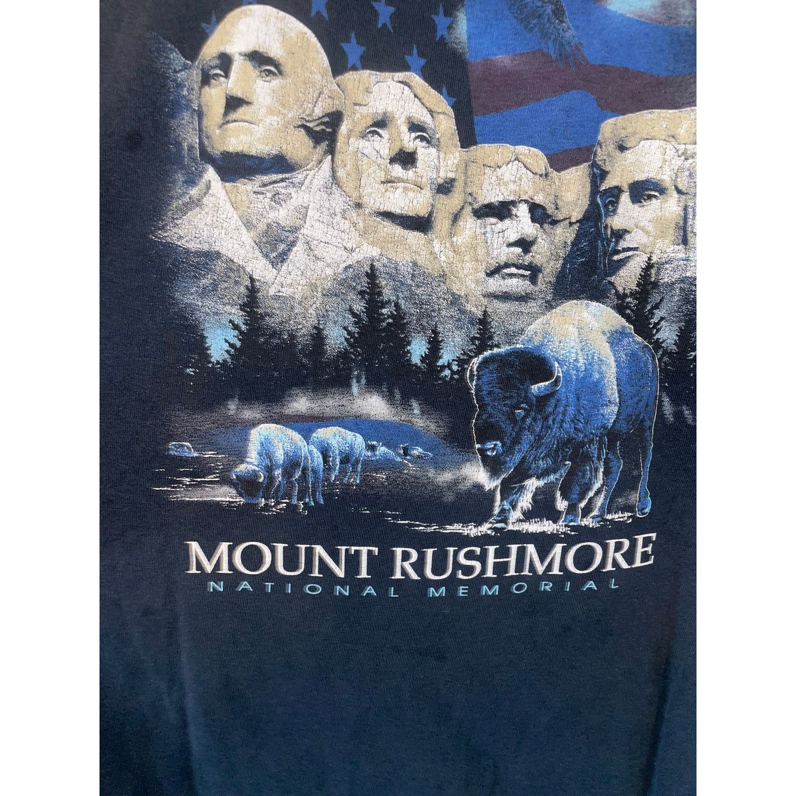 Vintage Vintage Mount Rushmore Shirt National Memorial Blue Tee XL Size US XL / EU 56 / 4 - 4 Thumbnail