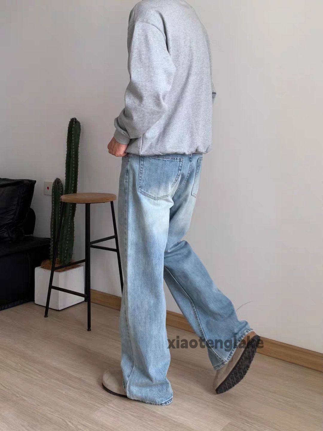 Jean × Vintage washed faded cleanfit yuppie loose baggy jeans Size US 30 / EU 46 - 5 Thumbnail