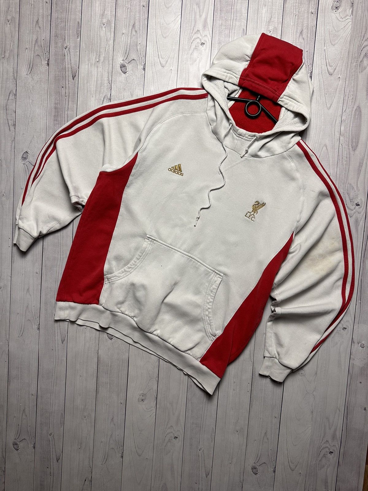Adidas × Vintage Vintage Liverpool adidas soccer hoodie size L Size US L / EU 52-54 / 3 - 1 Thumbnail