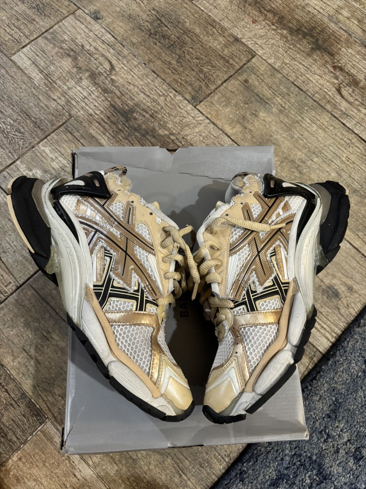 Balenciaga Beige Balenci Runners Size US 7.5 / EU 40-41 - 3 Thumbnail