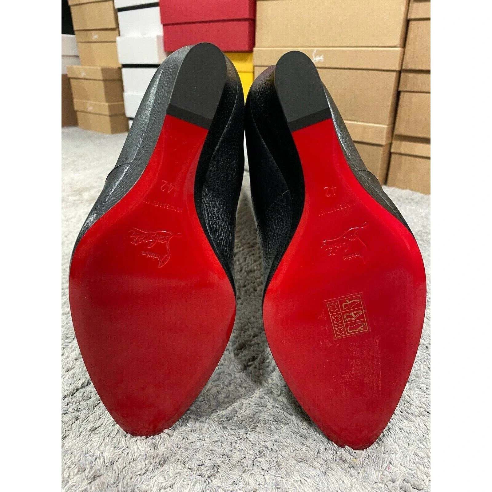 Christian Louboutin Christian Louboutin Civiliza Black Calf Leather Knee High Size US 12 / IT 42 - 12 Thumbnail