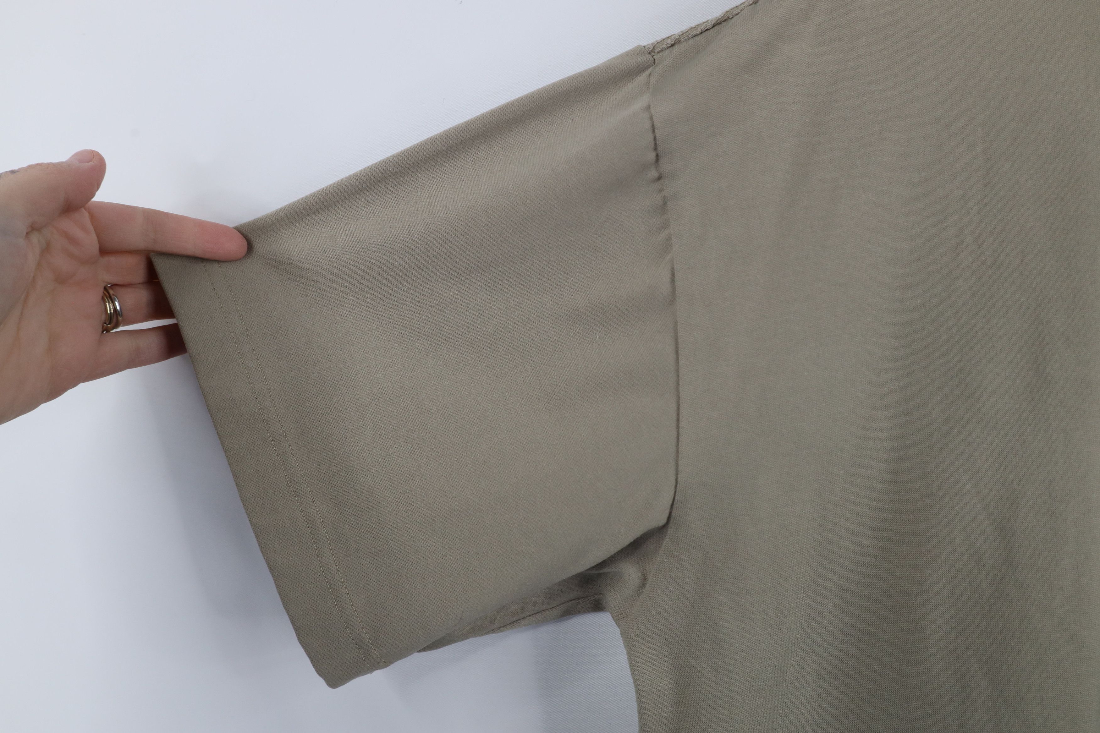 Vintage Vintage 90s Streetwear Ribbed Knit Pullover Polo Shirt Beige Size US M / EU 48-50 / 2 - 8 Thumbnail