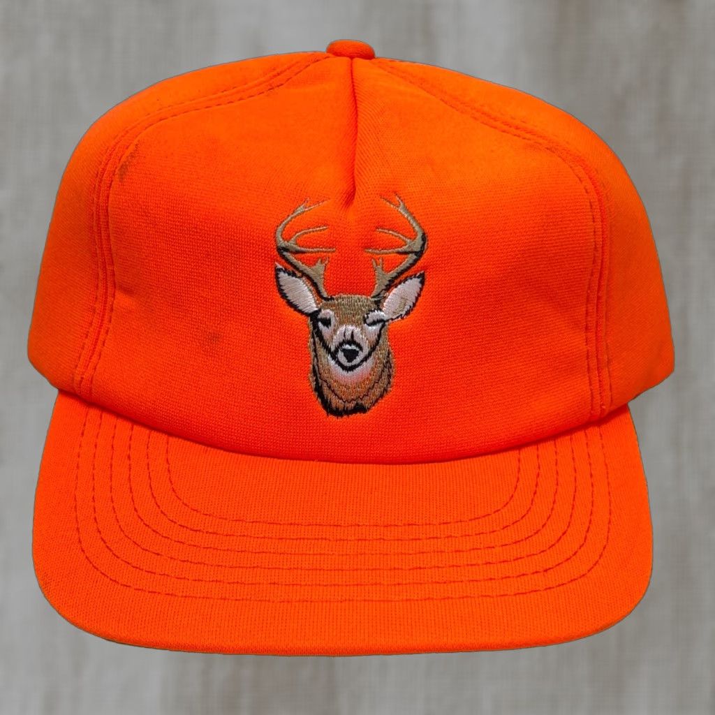 Vintage Vintage Duckbay Trucker Hat Cap Snapback Insulated 90s Deer Hunting Orange Camouflage Twill Cotton Adjustable Mens Casual Workwear Hat Size 44L - 1 Thumbnail