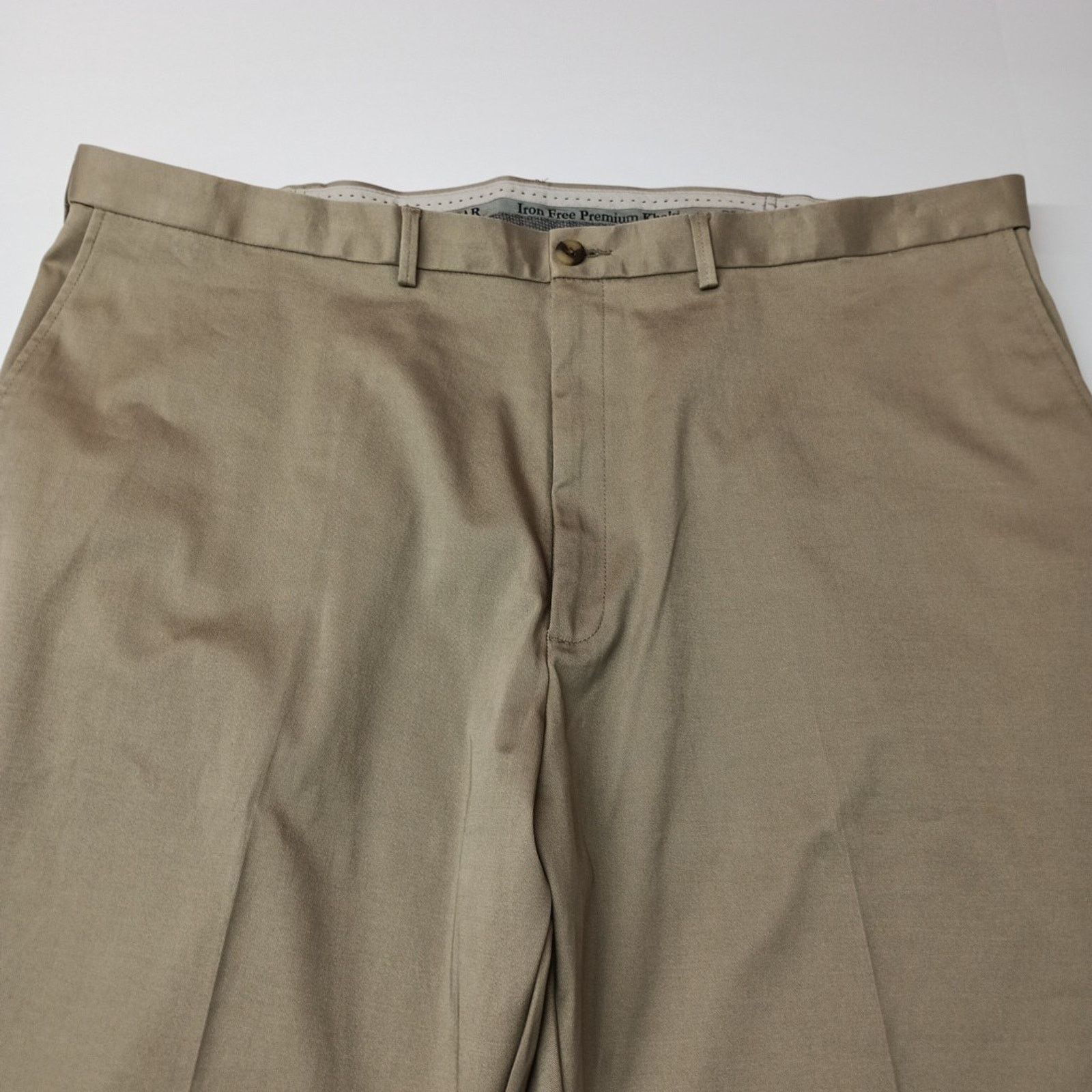 Haggar Haggar Premium Iron Free Khakis Mens 46x29 Beige Classic Fit Size US 44 / EU 60 - 3 Thumbnail