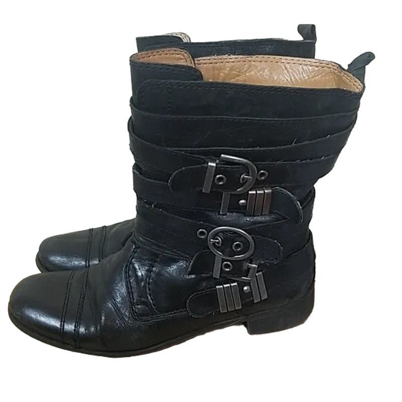 Nine West Nine West Boots Leather Booties Moto Boots Womens 7.5 Saidee Size US 7.5 / EU 40-41 - 4 Thumbnail
